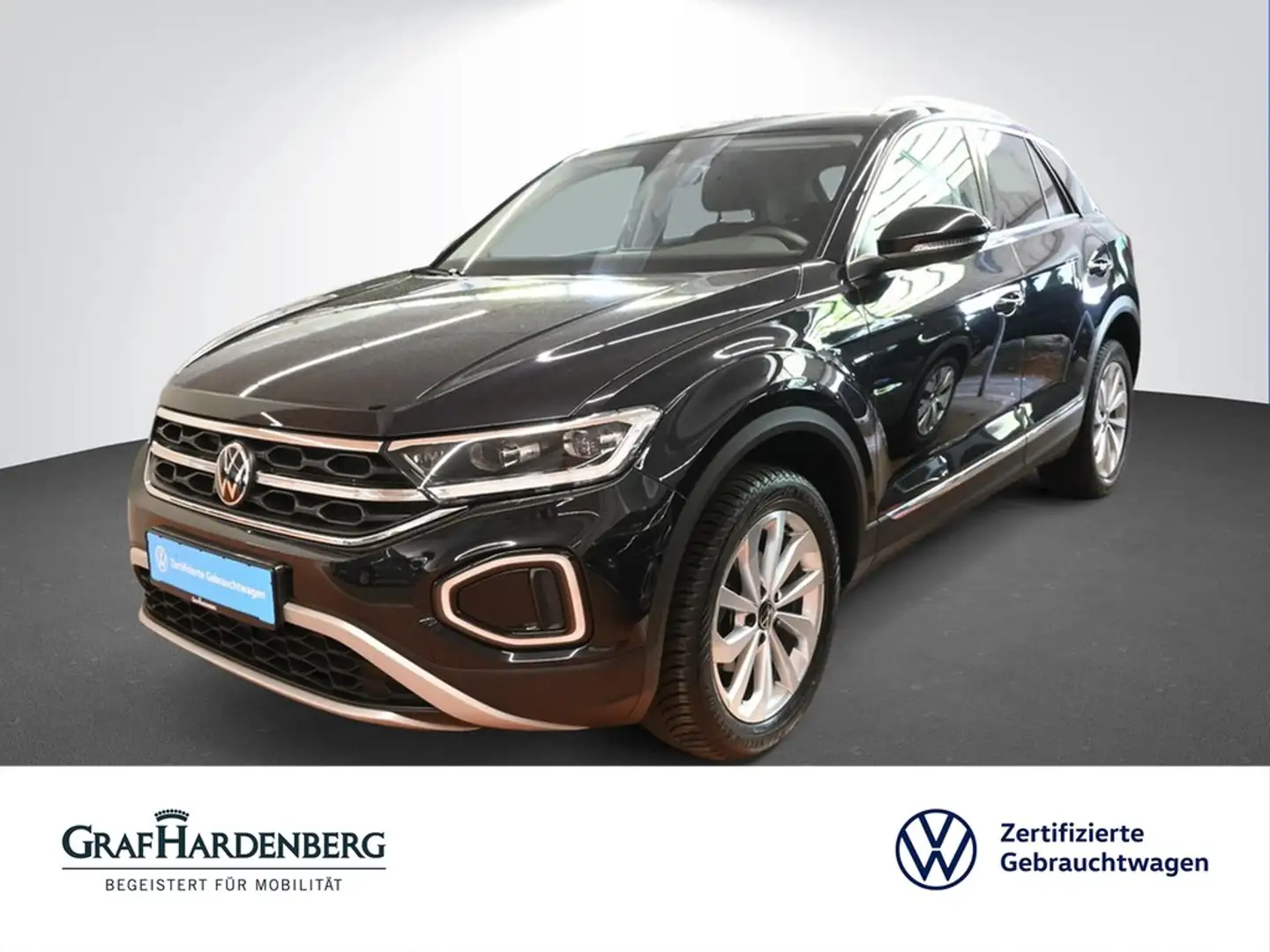 Volkswagen T-Roc 1.5 TSI Automatik Style AHK LED PDC ACC Schwarz - 1