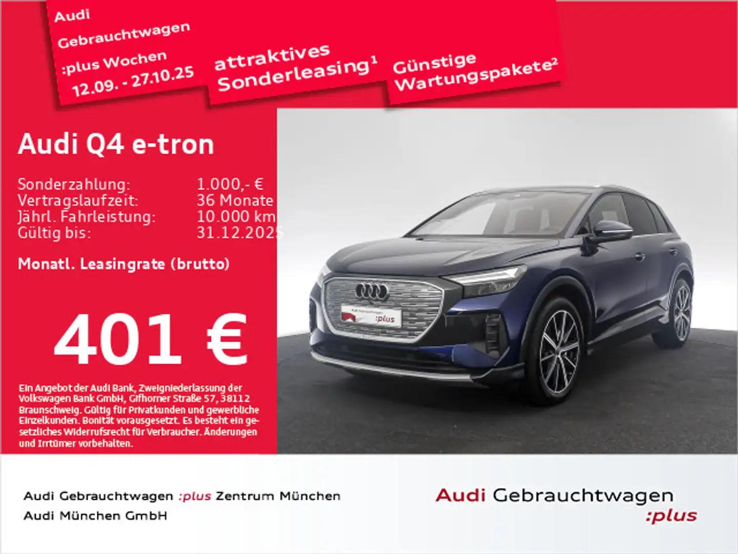 Audi Q4 e-tron 45 advanced Kamera/20"Zoll/HuD Blau - 1