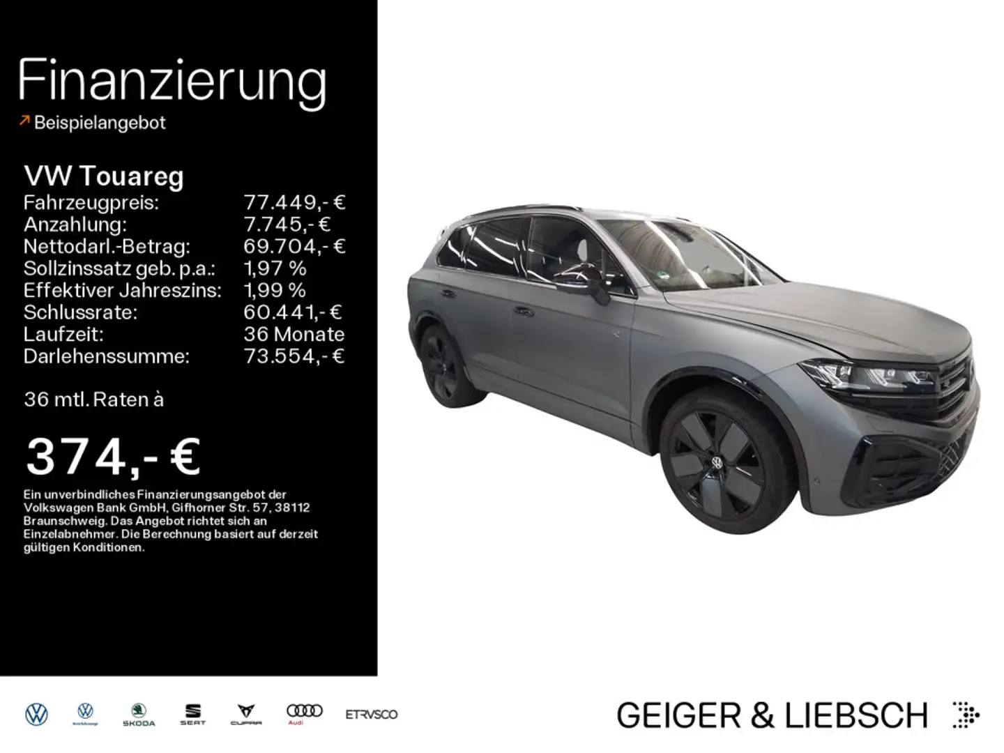 Volkswagen Touareg 3.0 TDI 4M R-LINE*BLACK-STYLE*IQ.LIGHT*S Gris - 1