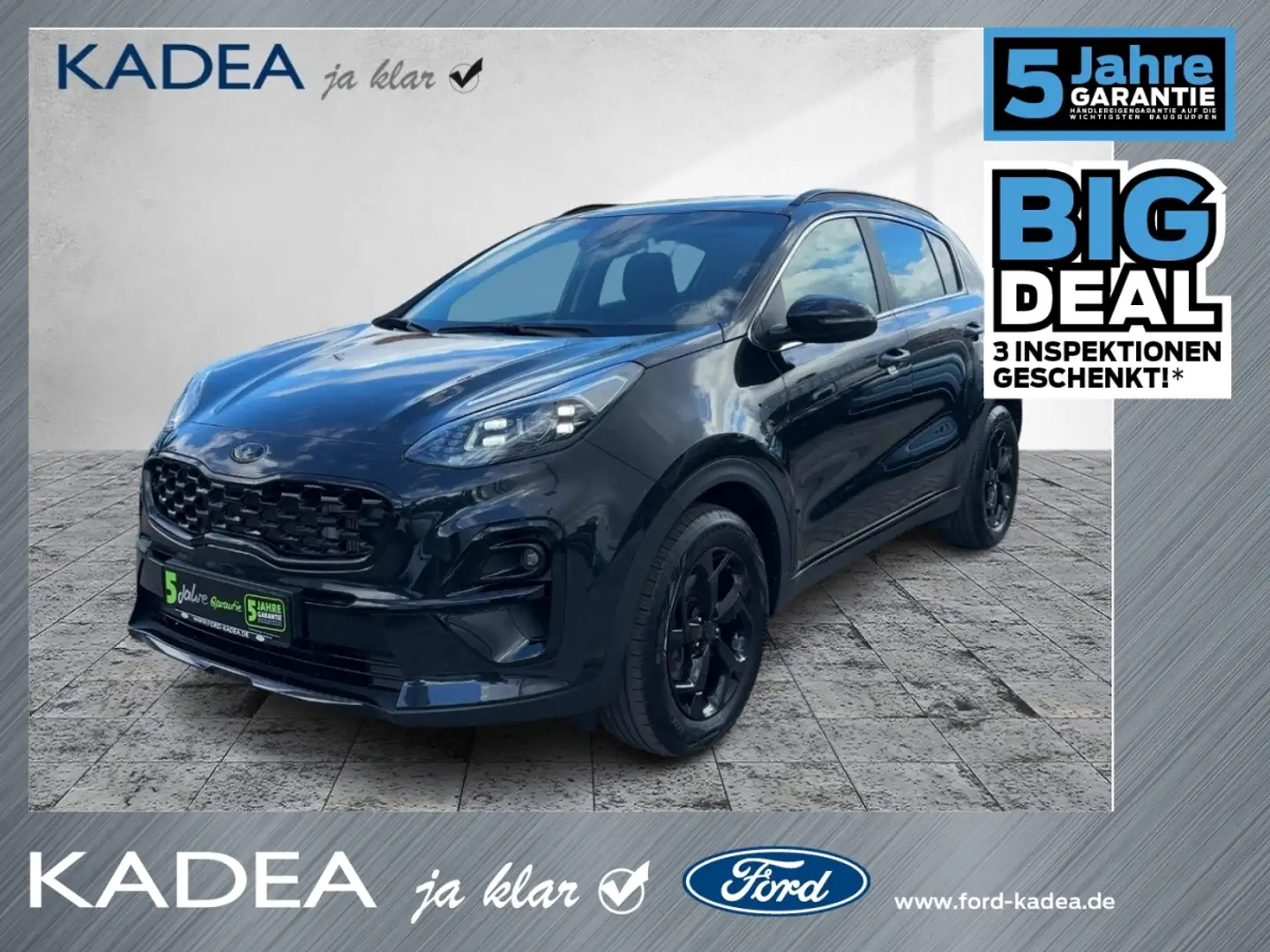 Kia Sportage 1.6 CRDi Black Edition AWD AHK*LED*NAVi Schwarz - 1