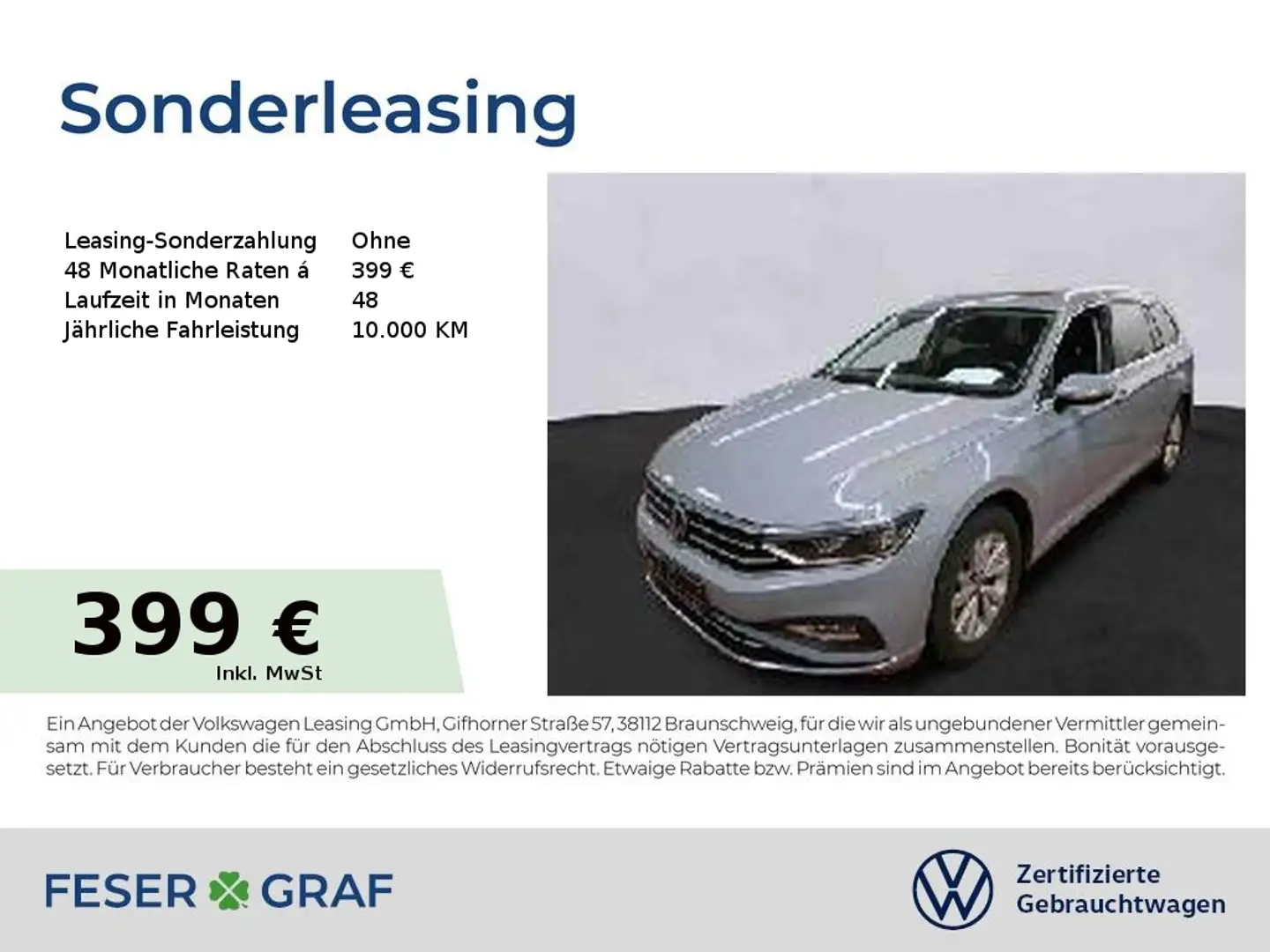 Volkswagen Passat Variant Elegance 2.0 TDI DSG Navi Pano Kamera LED SiHz Grau - 1