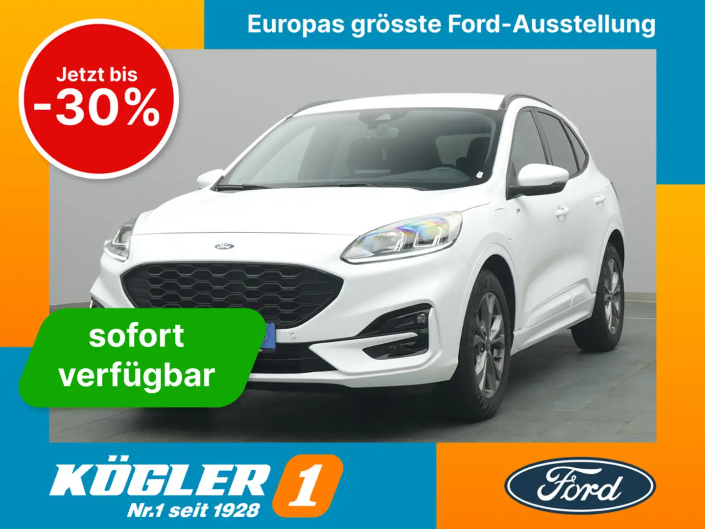 Ford Kuga ST-Line 225PS PHEV Aut./Winter-Paket/Klima Wit - 1