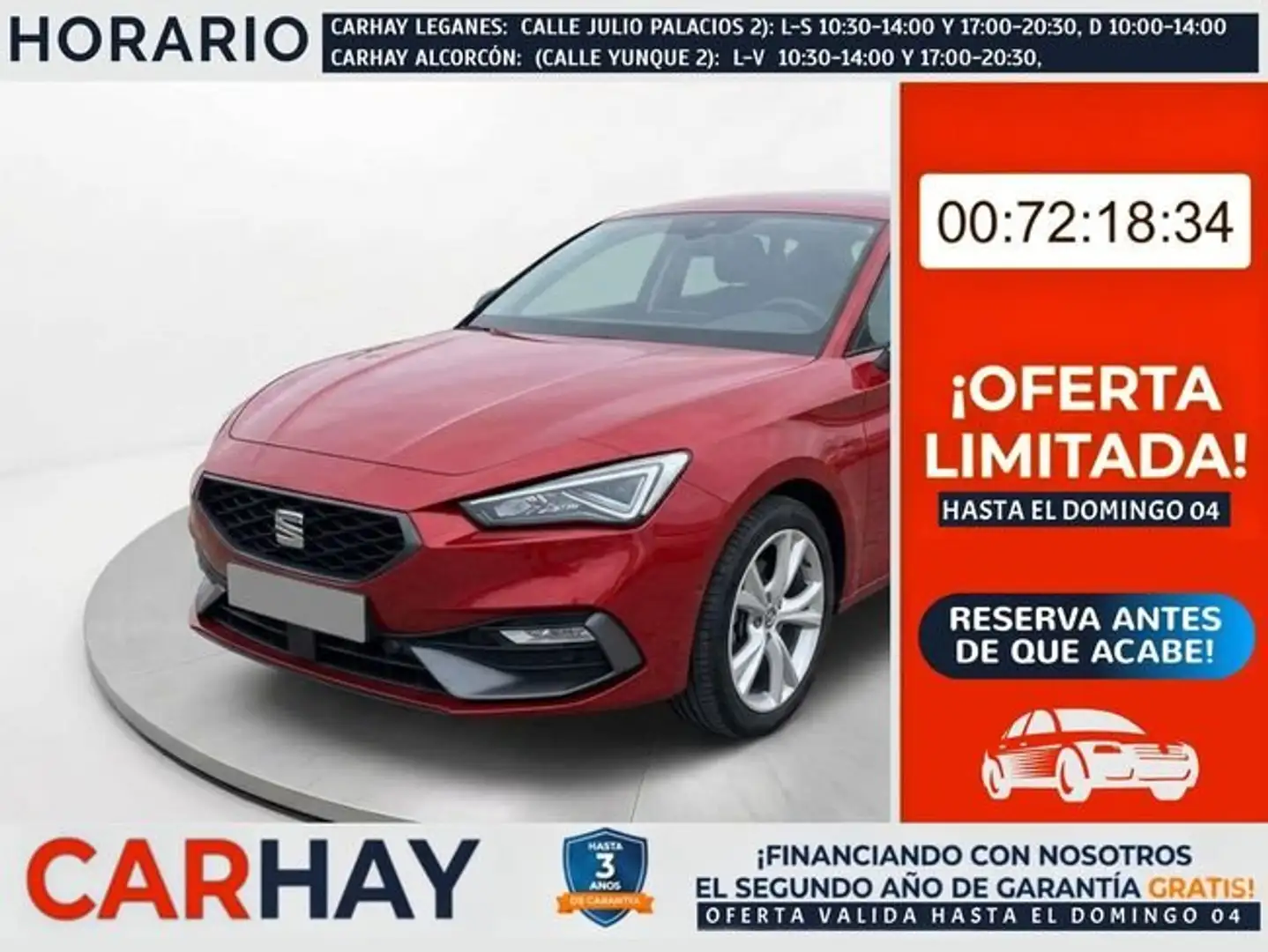 SEAT Leon 1.0 TSI S&S FR 25º Aniversario 110 Rojo - 1
