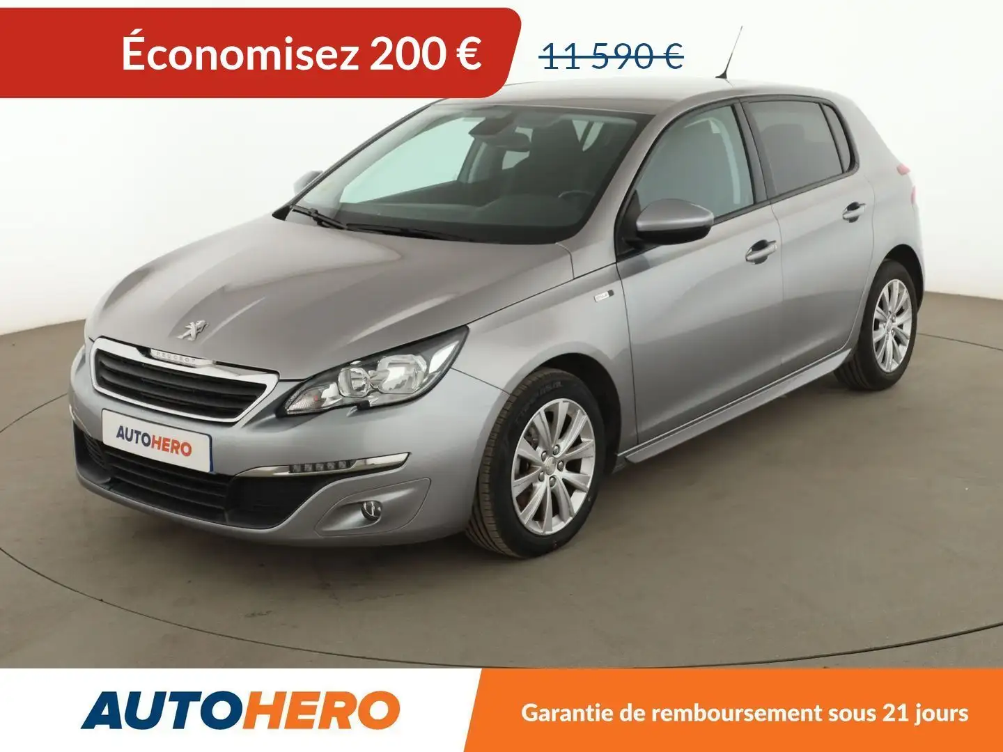 Peugeot 308 1.6 Blue-HDi Style EAT6 Gris - 1
