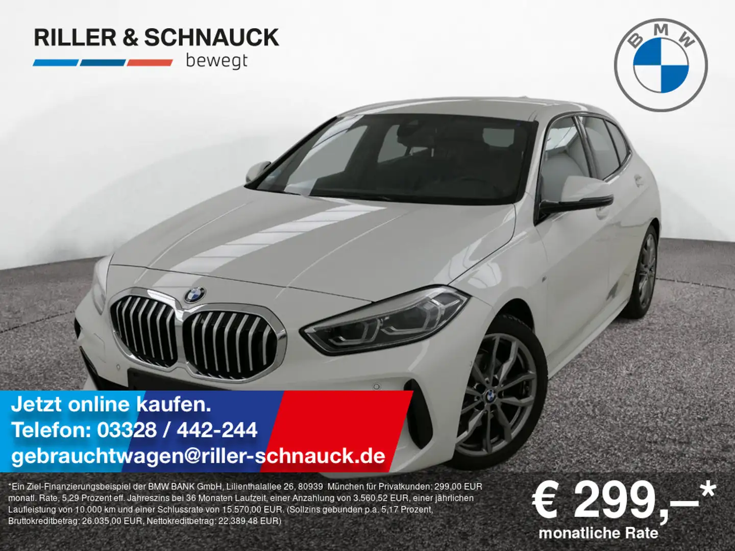 BMW 118 i M Sport LED+NAVI+KAM+SHZG Weiß - 1