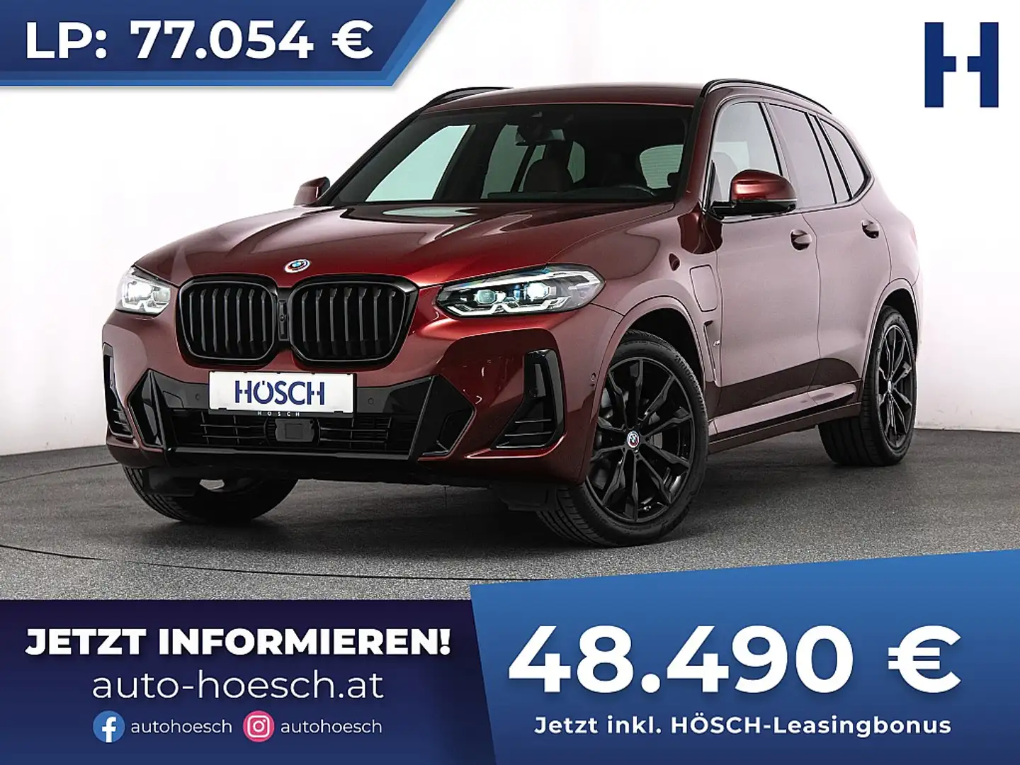 BMW X3 xDrive 30e M-Sport HEAD-UP 20er ACC 360° Rot - 1