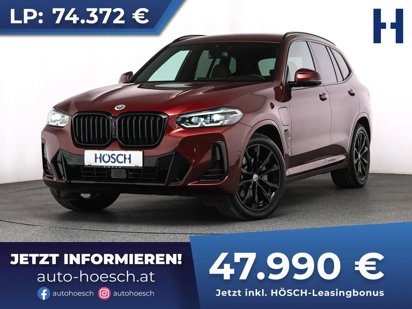 BMW X3 xDrive 30e M-Sport HEAD-UP 20er ACC 360° Red - 1