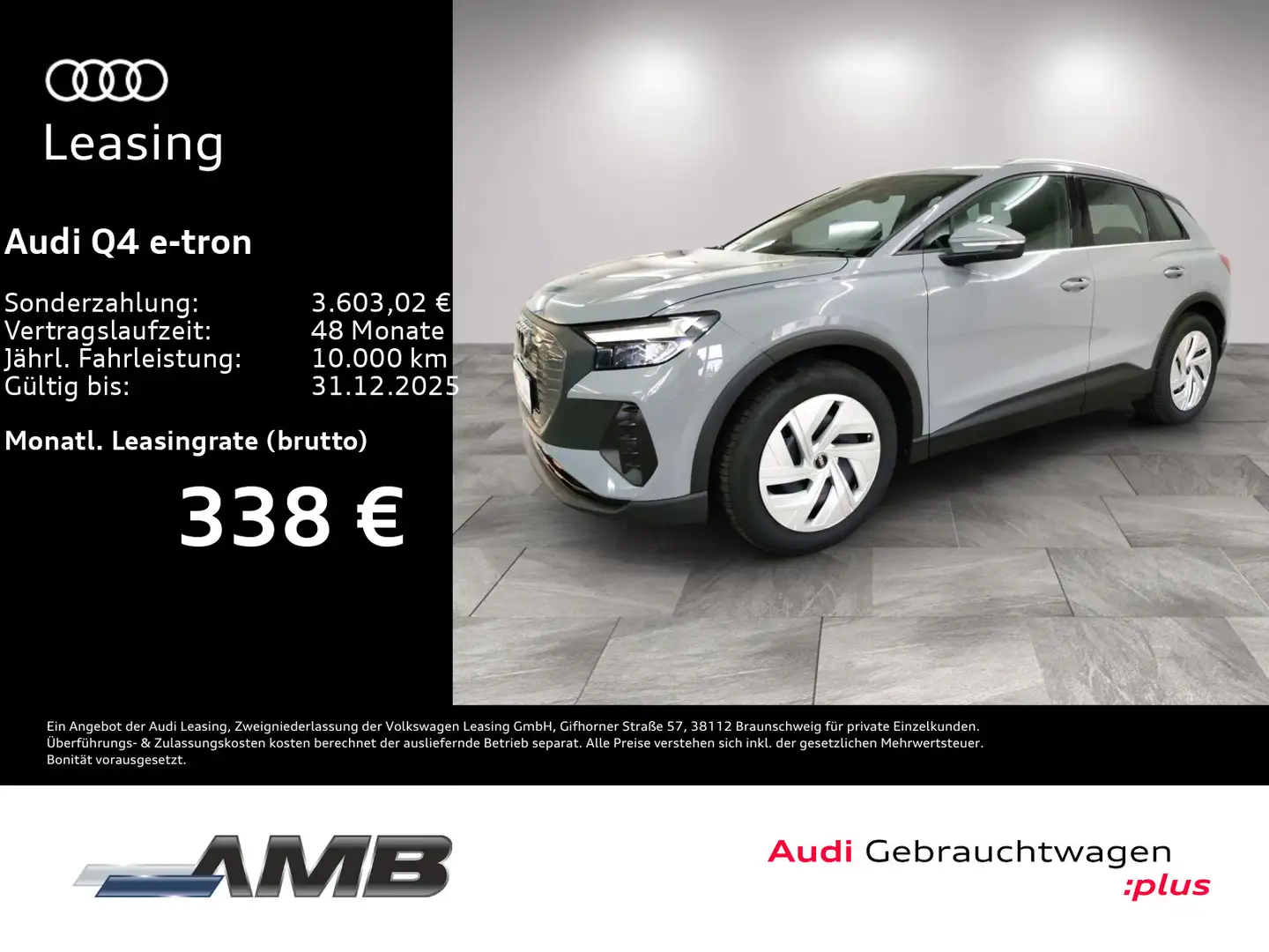 Audi Q4 e-tron 45 AHK/Nav+/Sportsitze/Sitzhzg/2.30Gar Grau - 1
