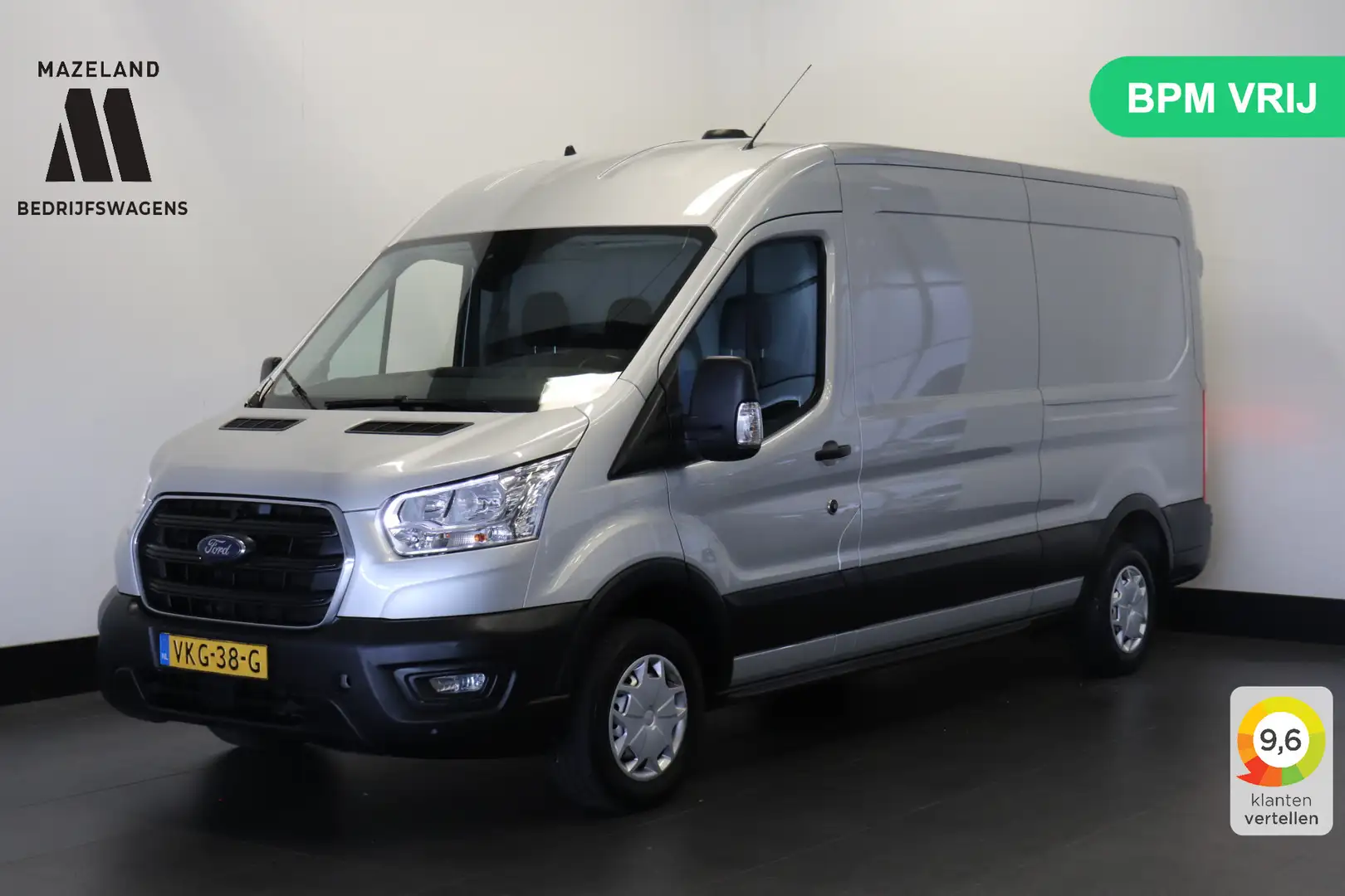 Ford Transit 2.0 TDCI 130PK L3H2 EURO 6 - Airco - Navi - Cruise Zilver - 1