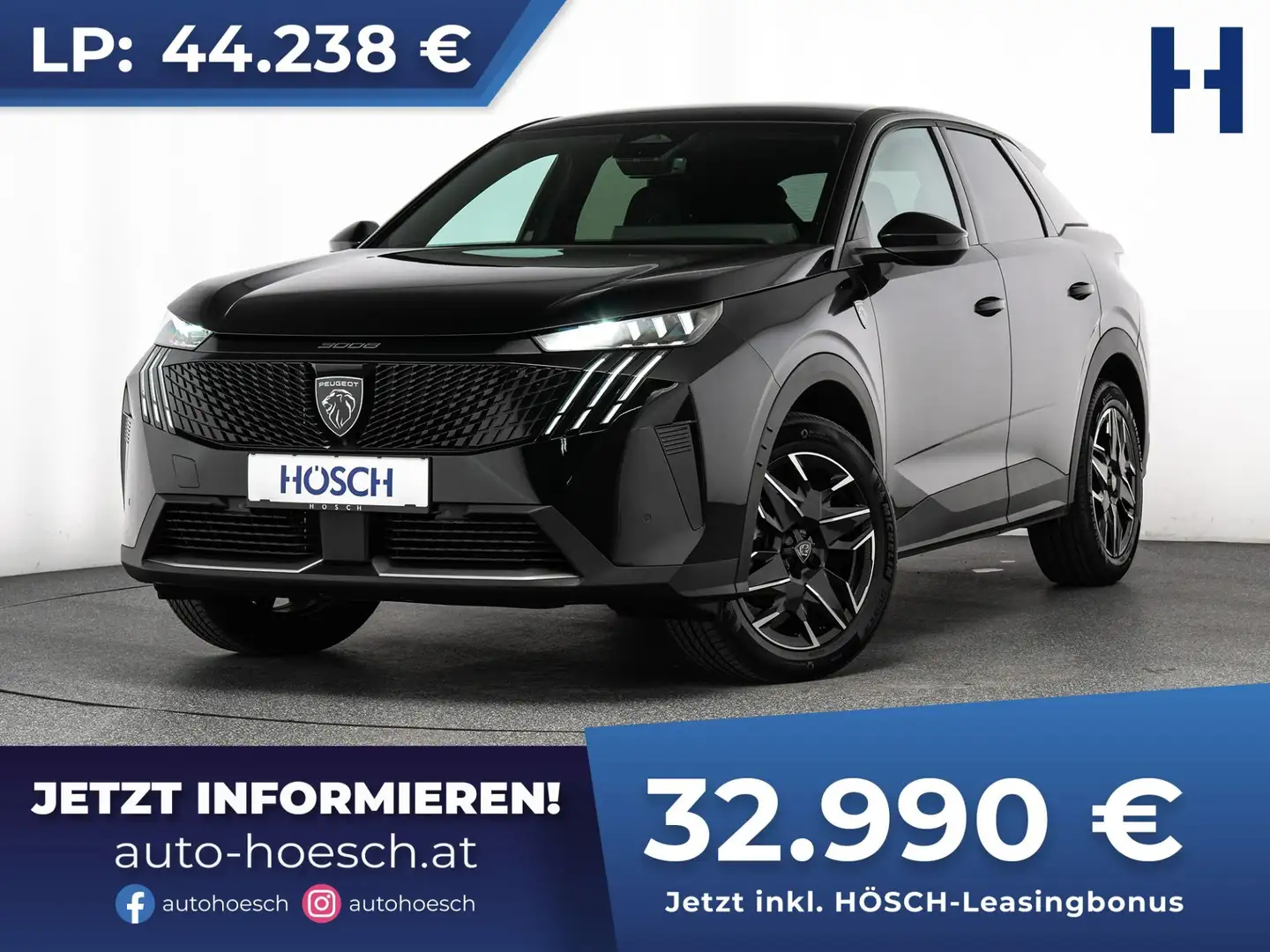 Peugeot 3008 SUV Hybrid 145 GT WINTER MEGADEAL WIE NEU+++ Schwarz - 1