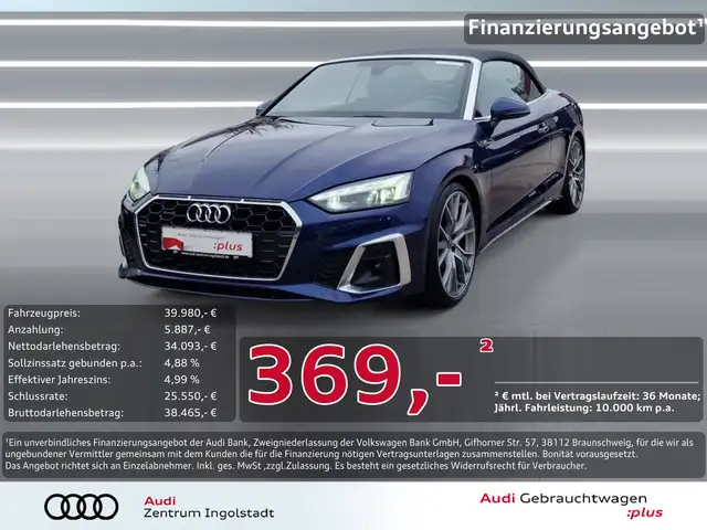 Audi A5 Cabrio 45 TFSI S line qu MATRIX B&O S Sitze