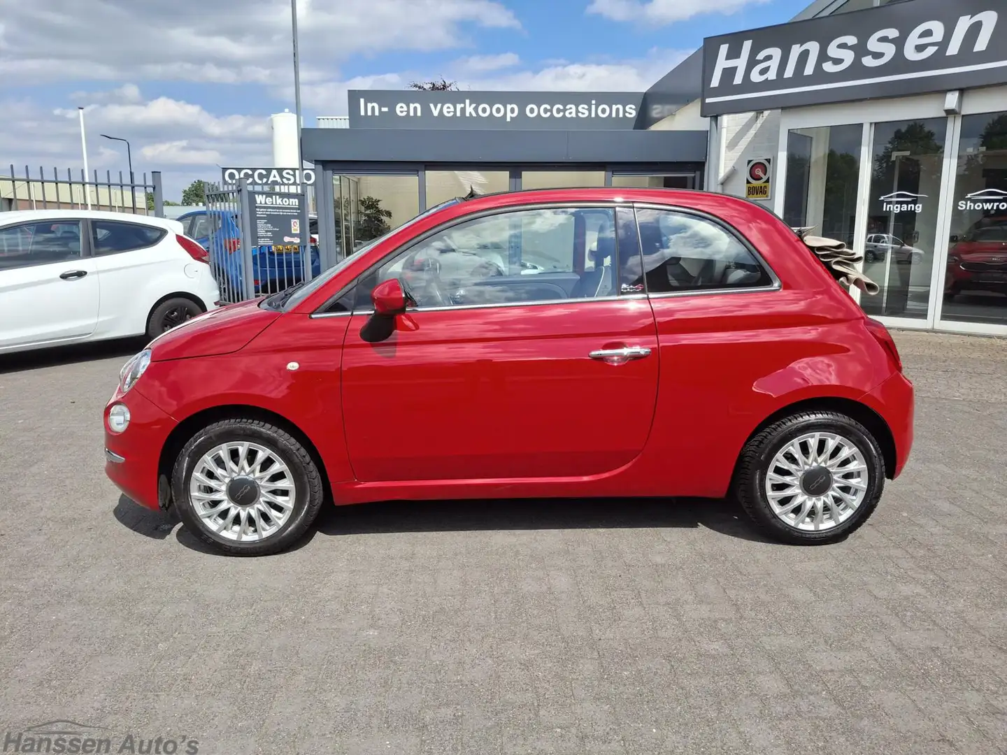 Fiat 500 1.2 Lounge Cabrio Rood - 2