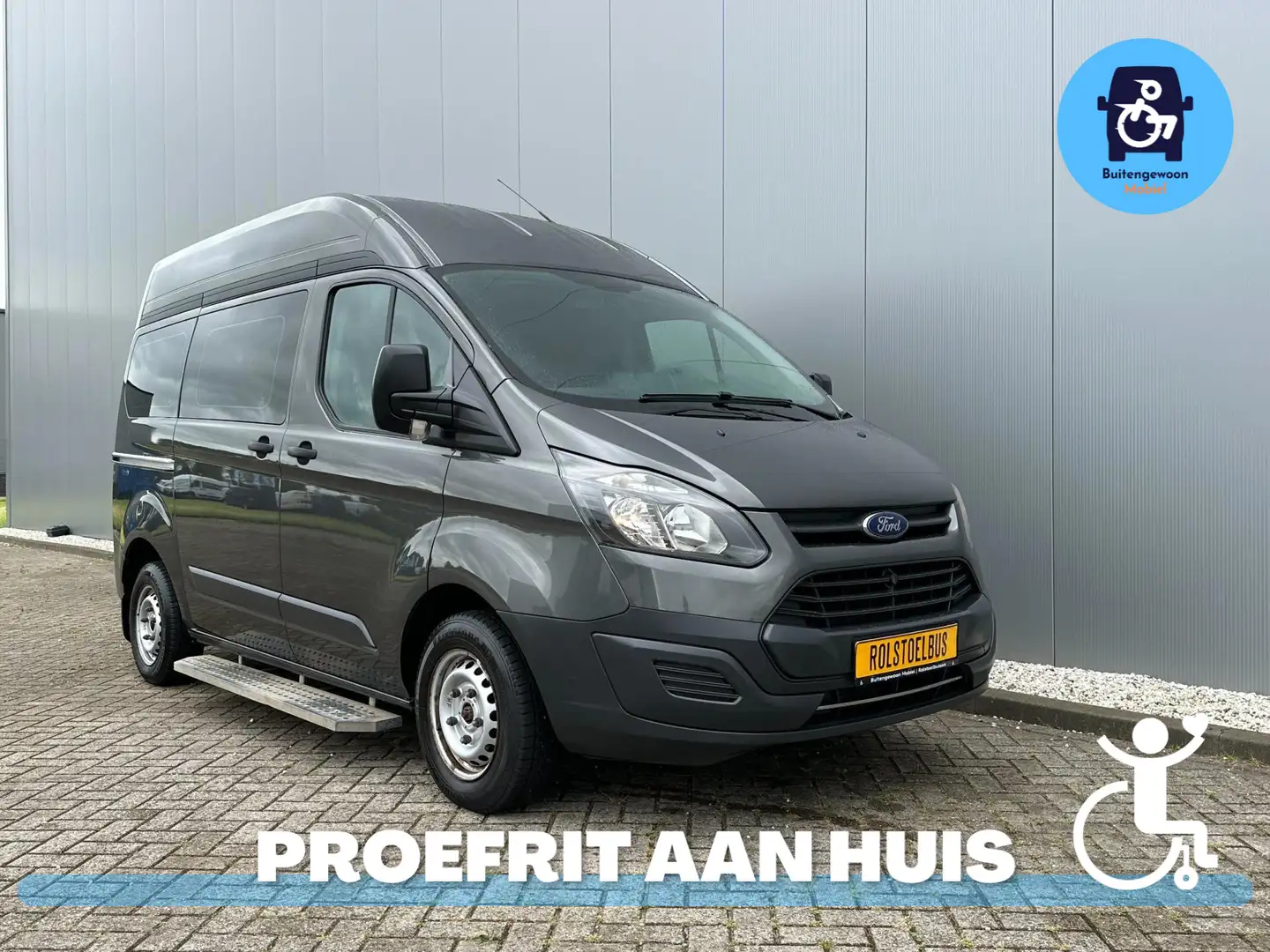 Ford Transit Custom Rolstoelbus (Airco) 2017 Invalide bus Gris - 1