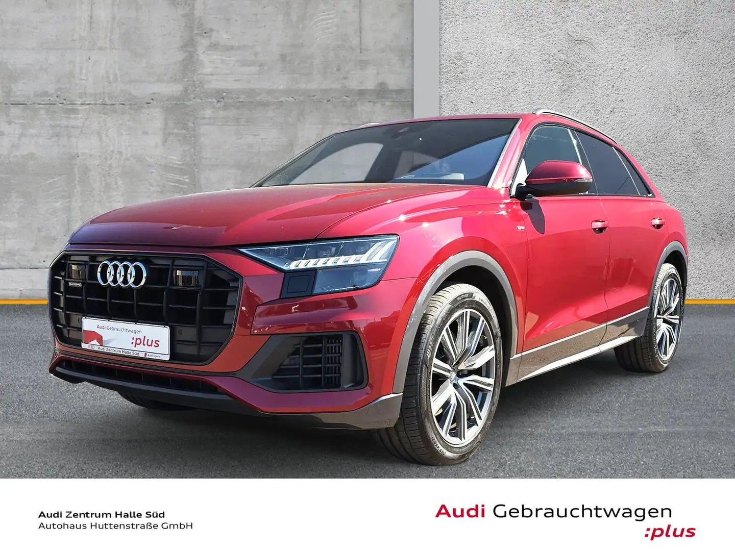 Audi Q8 55 TFSI qu S line AHK Matrix Pano Standh. Rot - 1
