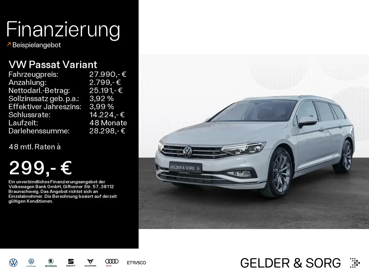Volkswagen Passat Variant Elegance 2.0 TDI Pano*Stand*AHK*A Bianco - 1