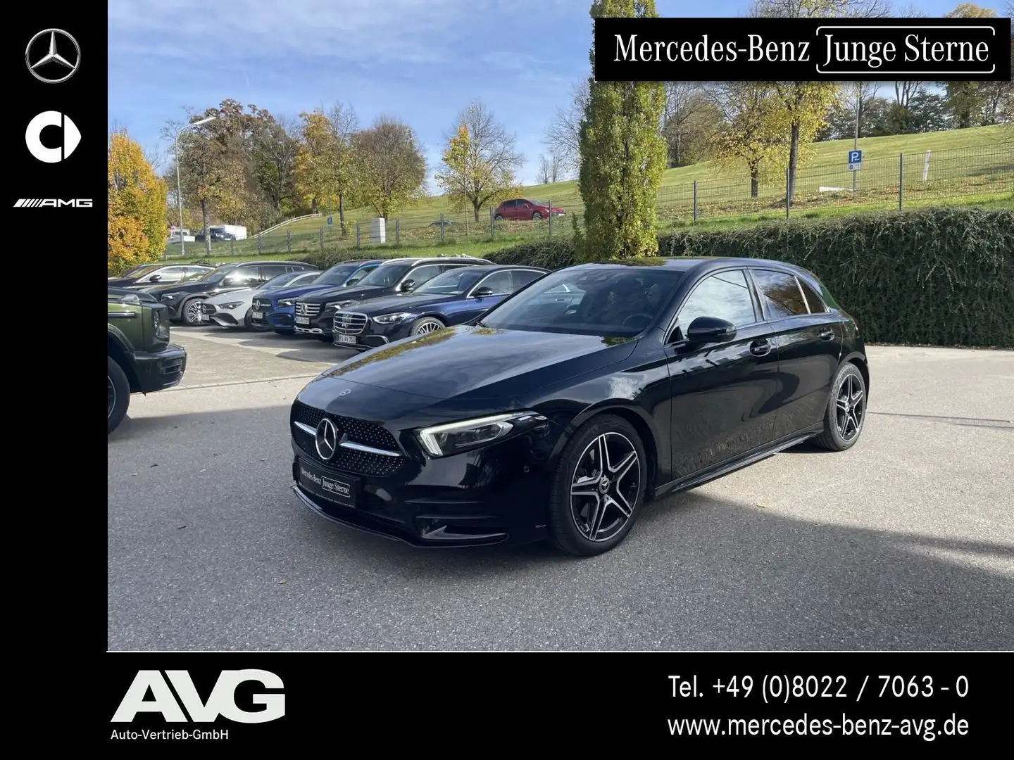 Mercedes-Benz A 220 A 220 d 4MATIC DIST|AMG|360°|NIGHT|STDHZG|AHK LED Zwart - 1