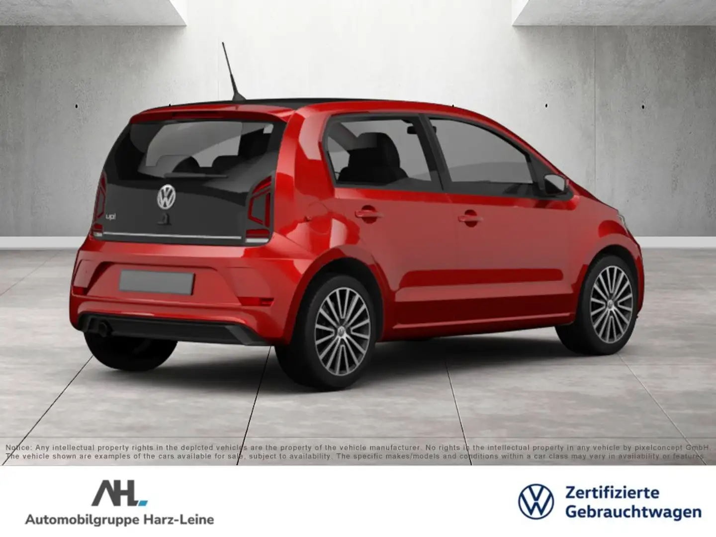 Volkswagen up! 1.0 Black Style Klima Tempomat PDC hinten RFK SHZ Rouge - 2