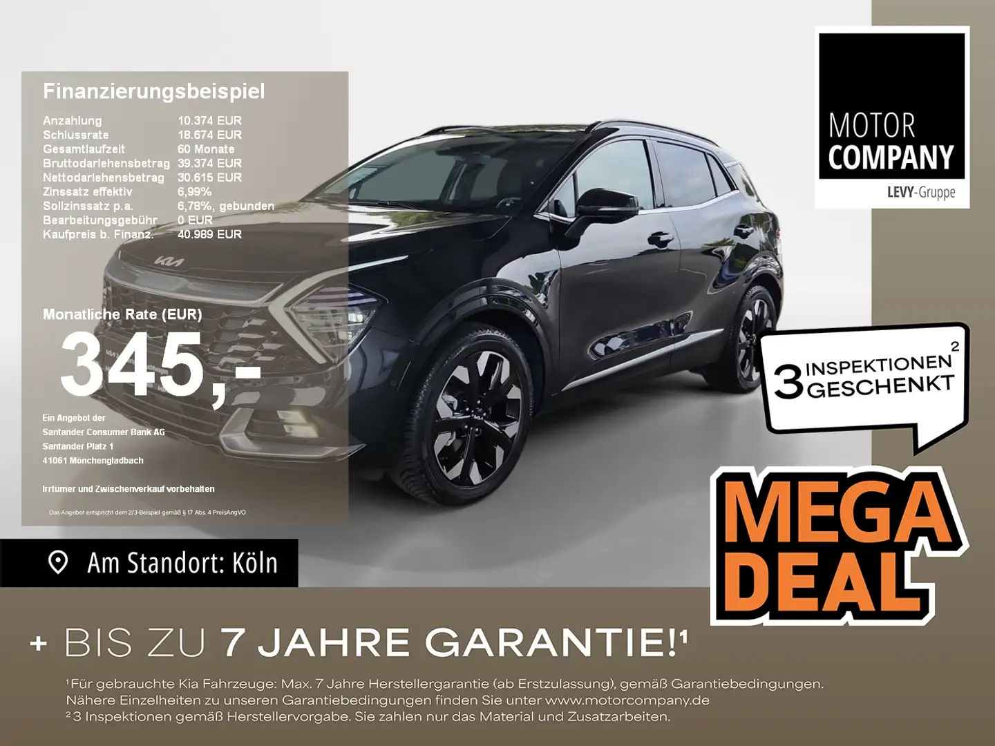 Kia Sportage 1.6 T-GDI Spirit +PHEV+Pano+Navi+R.Kam++ Schwarz - 1
