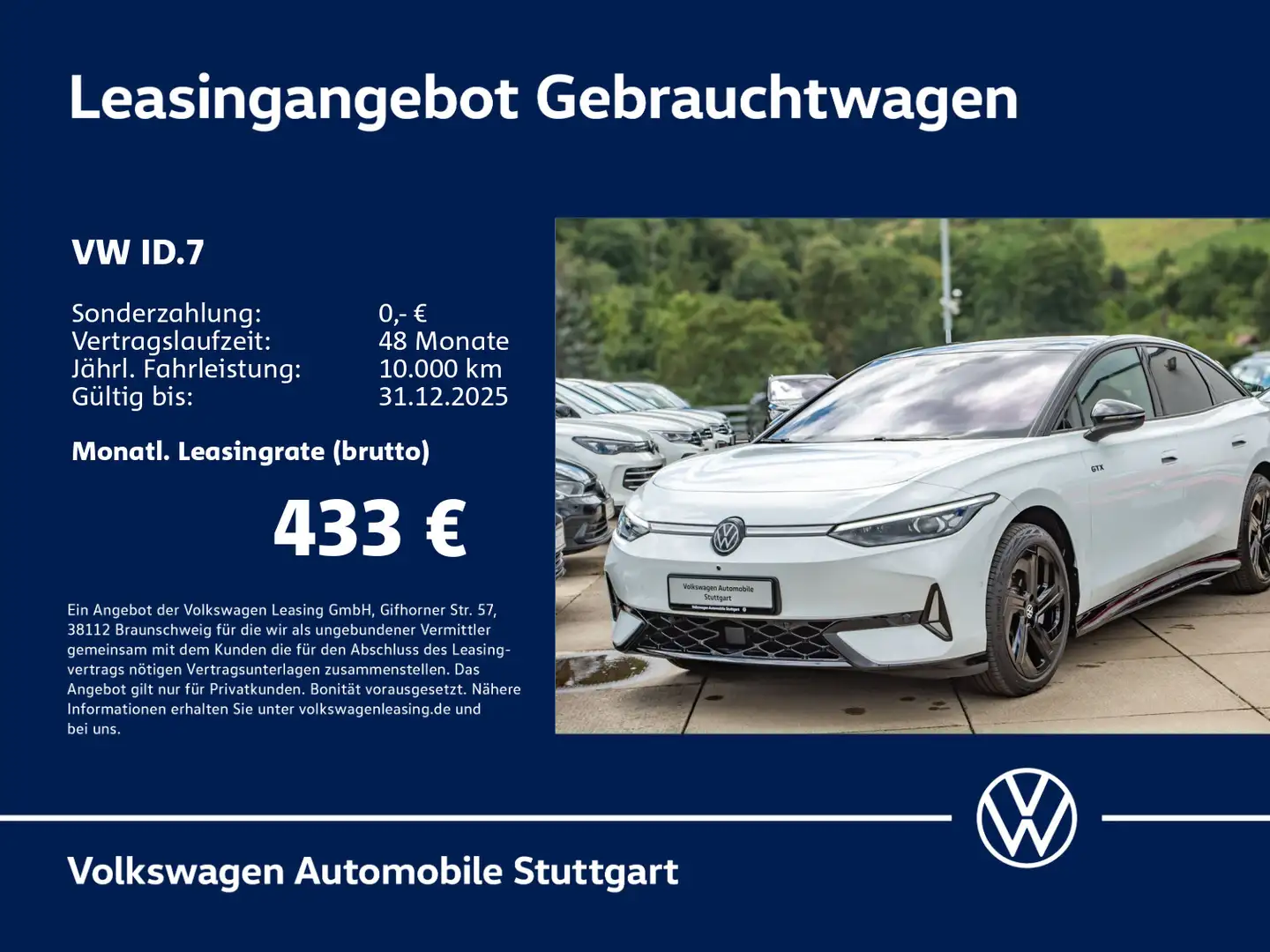 Volkswagen ID.7 GTX Navi Kamera LED AHK ACC SHZ AR-Head-up- Fehér - 1