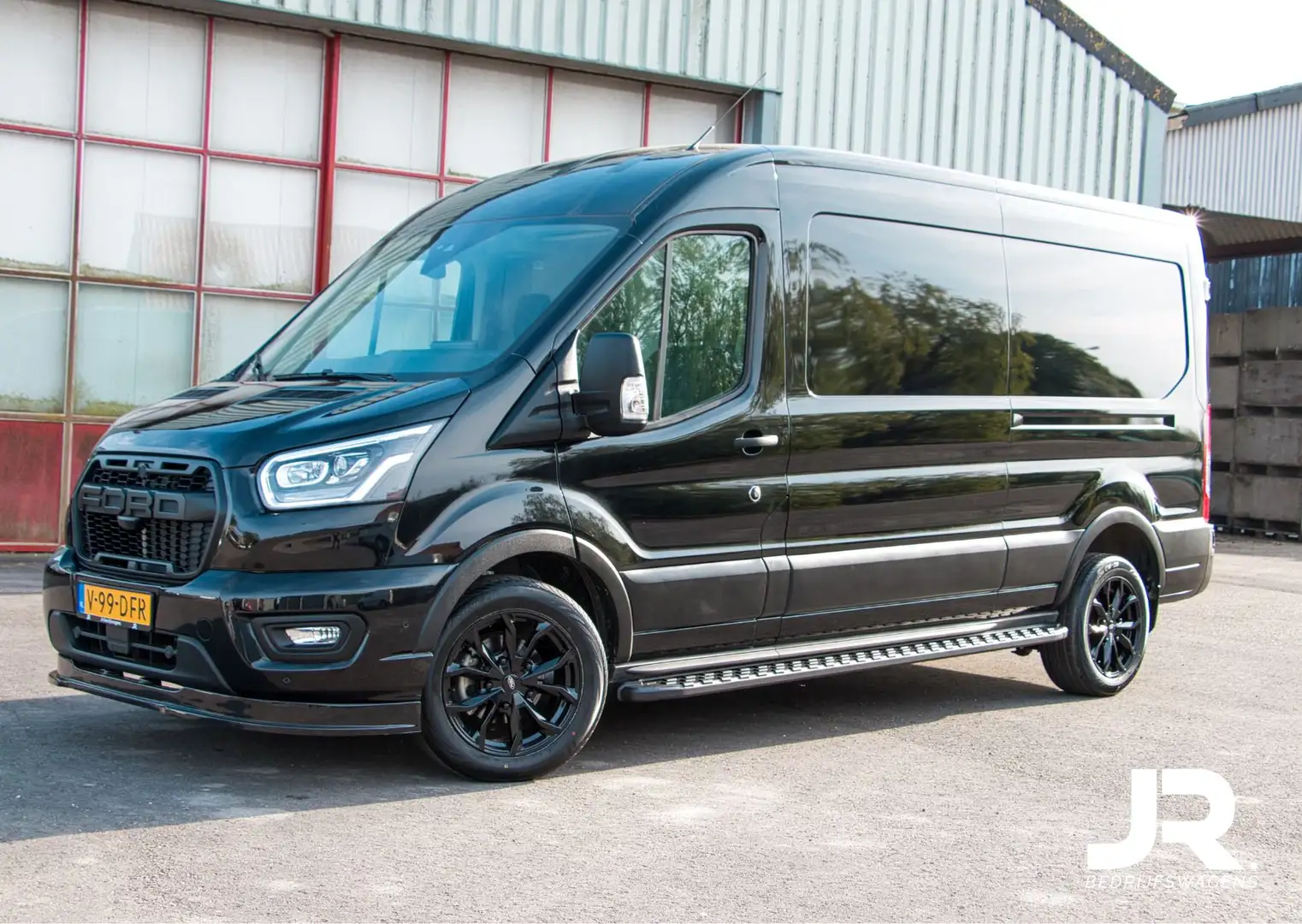 Ford Transit 350 2.0 TDCI L3H2 Limited BPM-VRIJ, adaptieve crui Zwart - 1