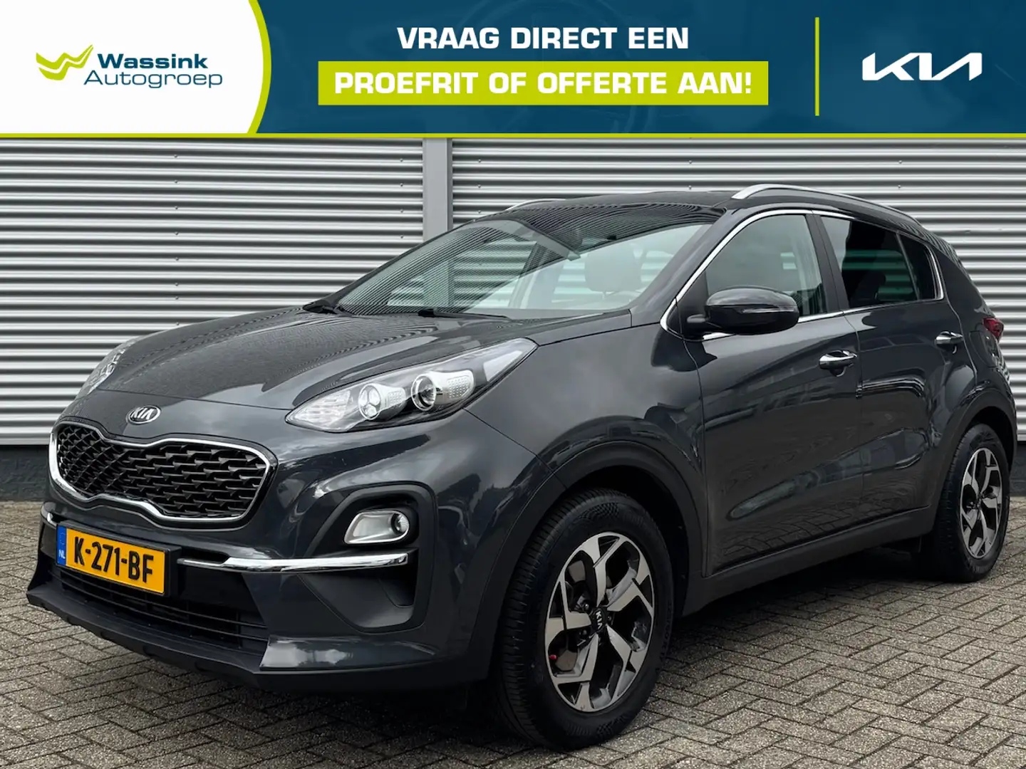 Kia Sportage 1.6 T-GDi 177pk DCT7 DynamicLine | Navigatie | Cli Grijs - 1