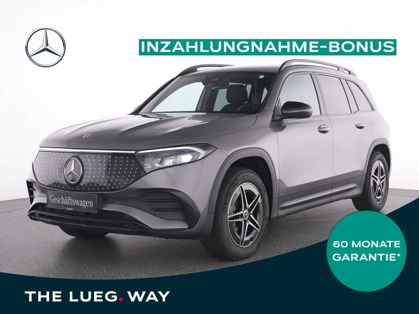 Mercedes-Benz EQB 300 4M AMG+NIGHT+AHK+TOTW+KAMERA+SPIEGEL-P.+ Grijs - 1