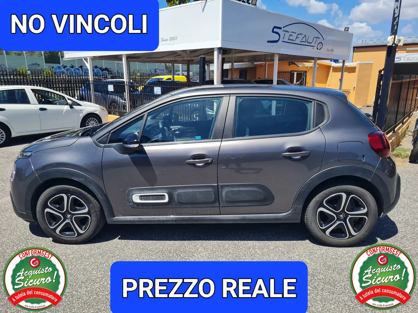 Citroen C3 1.2 Plus 83cv *NAVI*CARPLAY*PDC*BLUETOOTH* Grigio - 1