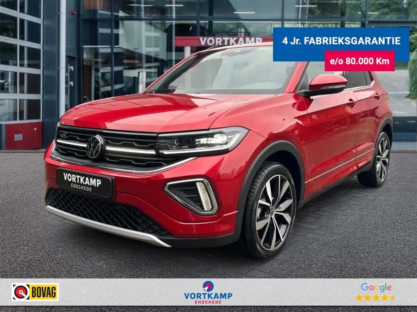 Volkswagen T-Cross 1.0 TSI DSG R-LINE AFN.TREKHAAK/IQ-LIGHTS/CAMERA/A Rood - 1