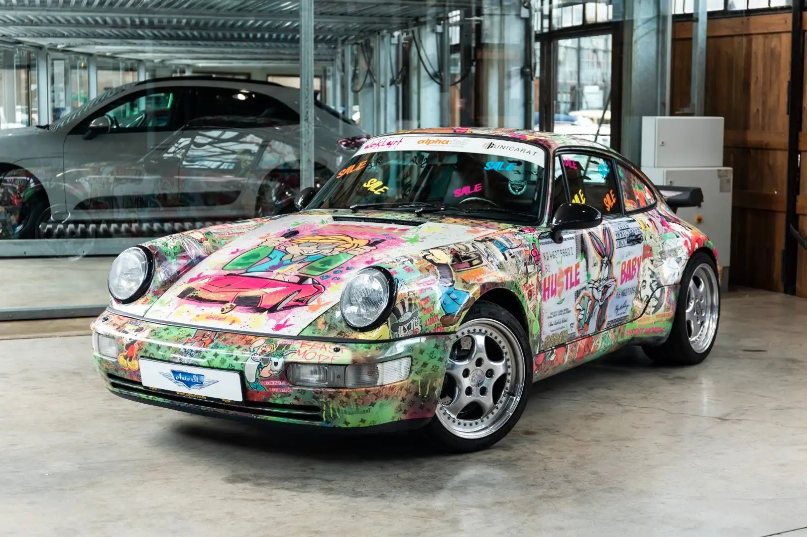 Porsche 964 Turbo Pop-Art  Künstlers Deklart foliert. Noir - 1