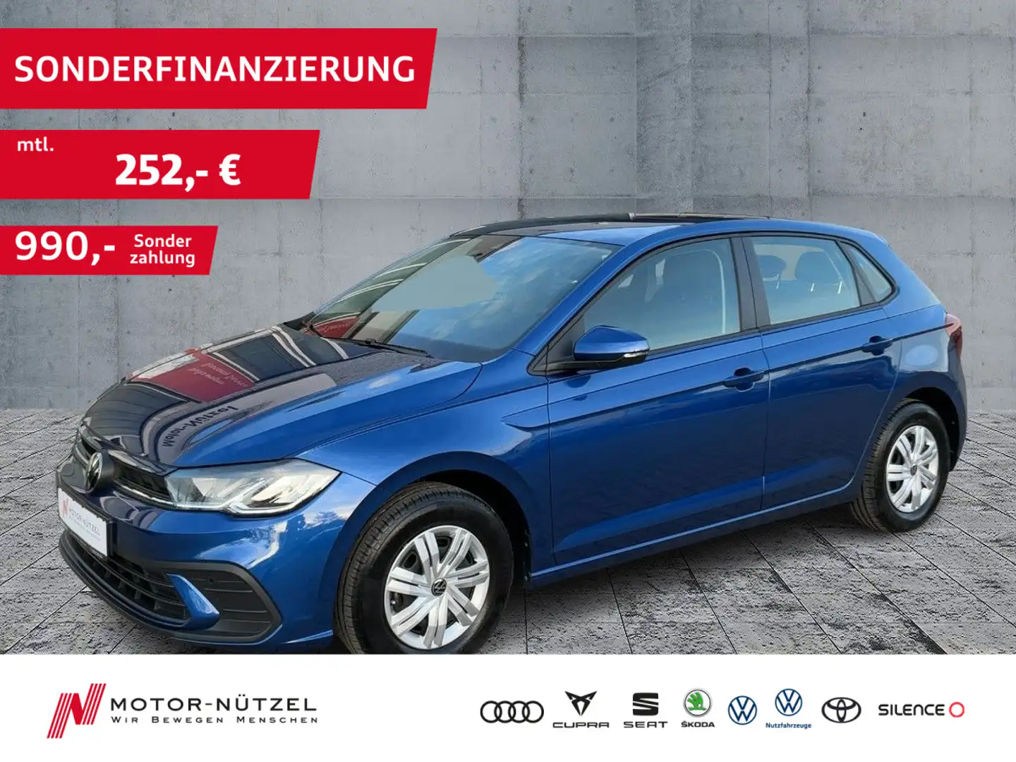 Volkswagen Polo 1.0 FRESH LED+SHZ+PDC+BLUETOOTH+KLIMAANLAGE Blau - 1
