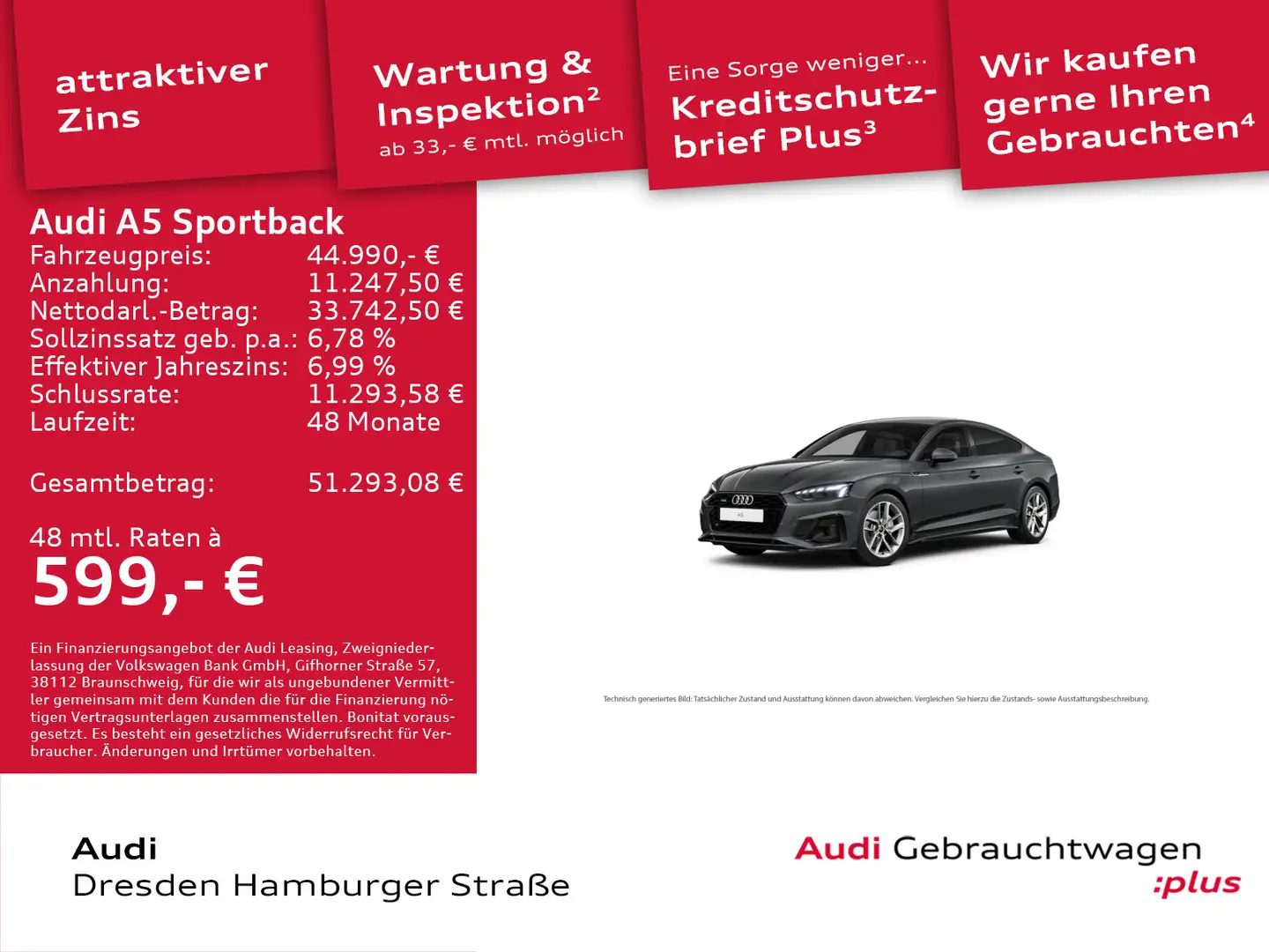 Audi A5 S line 40 TDI quattro 150(204) kW(P Grau - 1