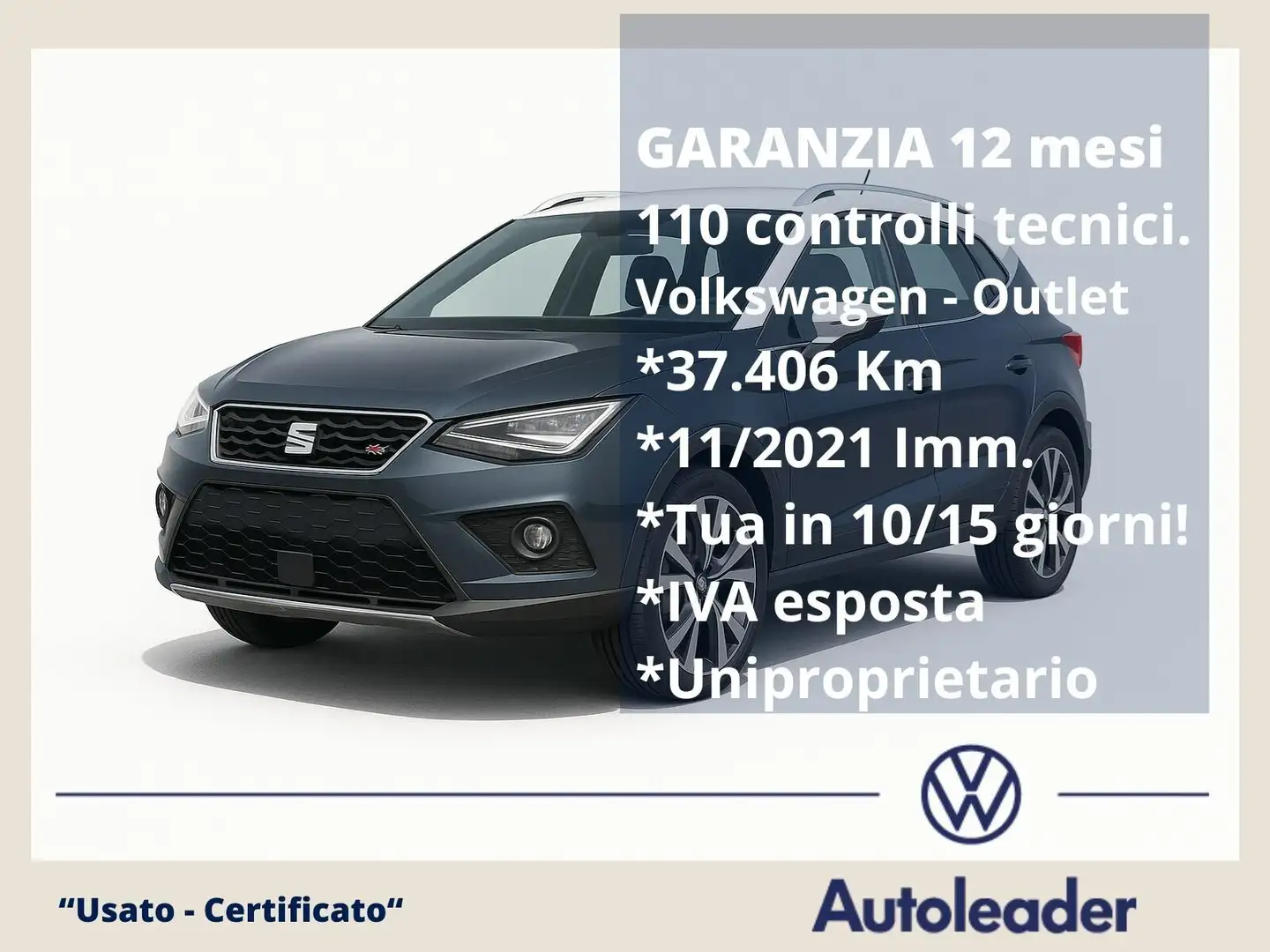 SEAT Arona Arona 1.0 TGI FR SOLI 37mila Km Blu/Azzurro - 1