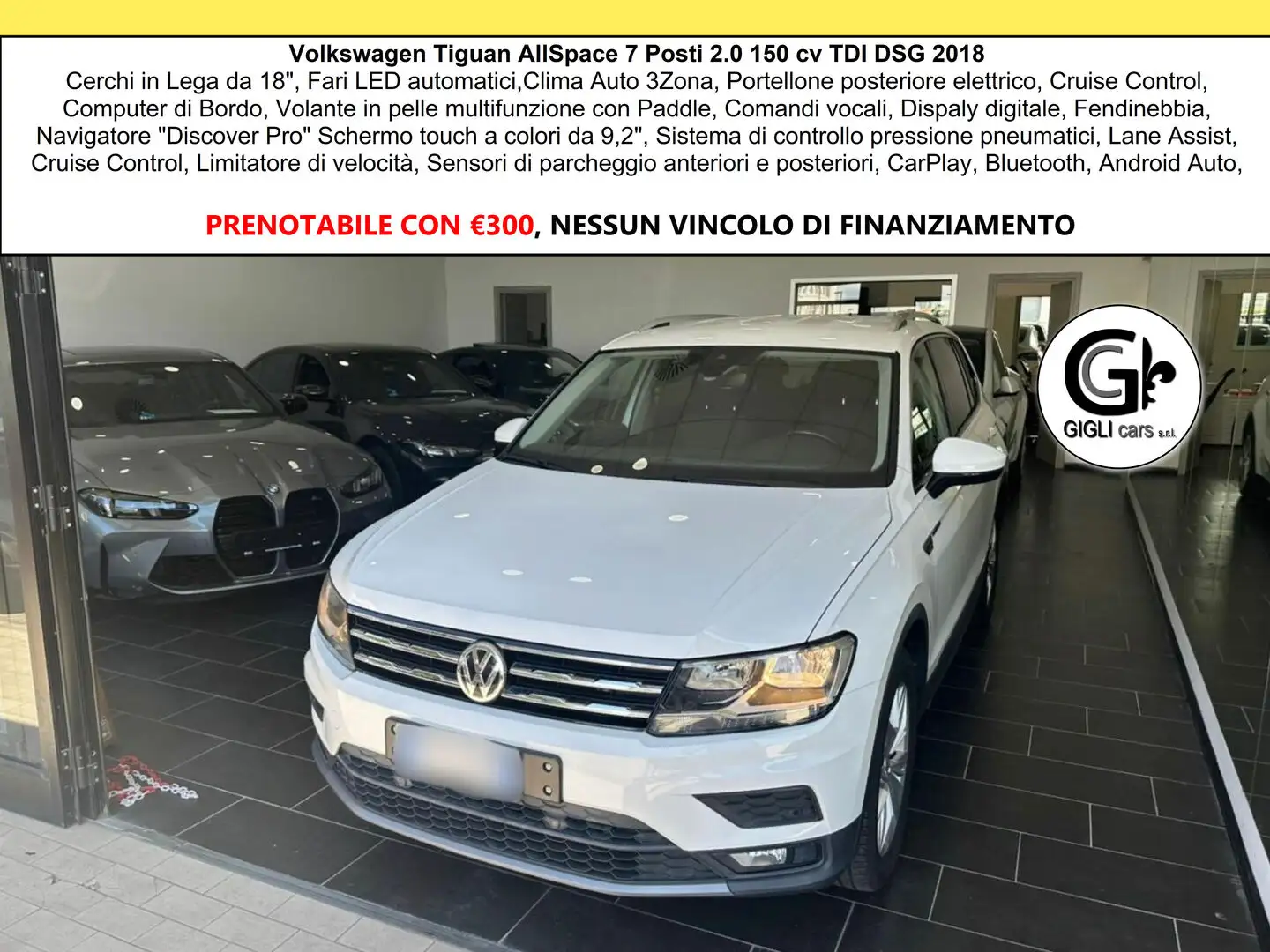Volkswagen Tiguan All Space 7 posti Advanced TDI DSG Led navi C.18" Bianco - 1