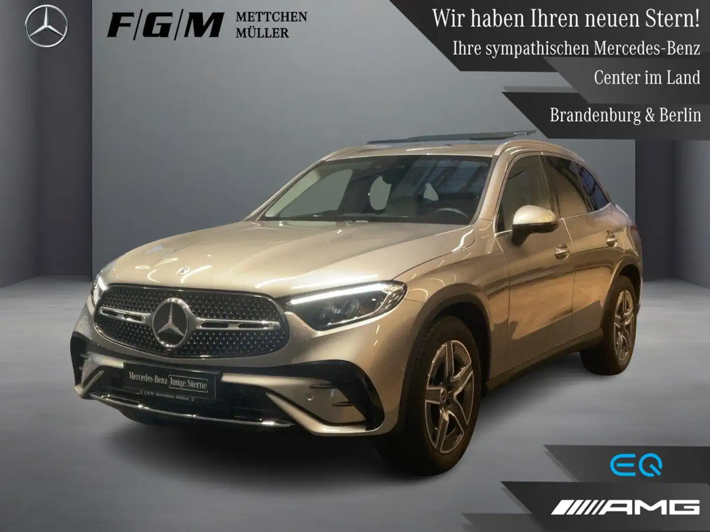 Mercedes-Benz GLC 200 4M AMG-Line 360|AHK|CarPlay|Distronic|TWA Silber - 1