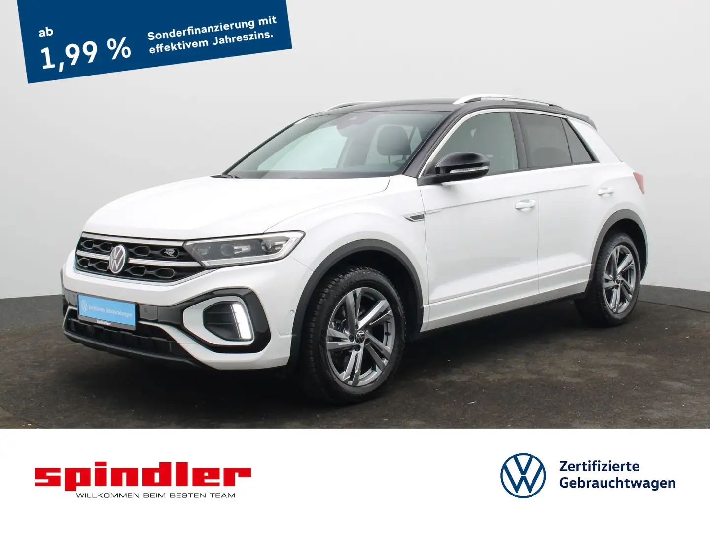 Volkswagen T-Roc R-Line 2.0 TDI DSG / LED, AHK, RFK, Navi Weiß - 1