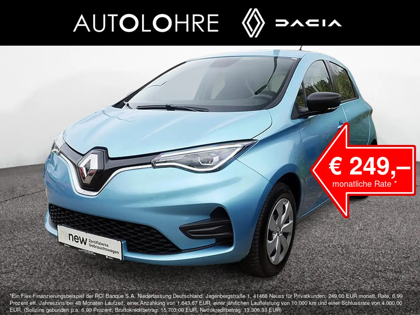 Renault ZOE Life R110 Z.E. 50 KLIMA KEYLESS LED Blau - 1