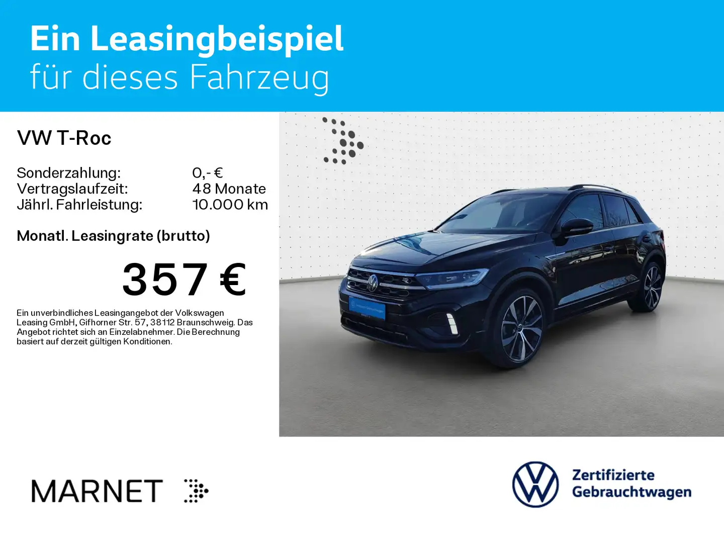 Volkswagen T-Roc 2.0 TSI DSG R-Line 4Motion Black Style Nav Schwarz - 2