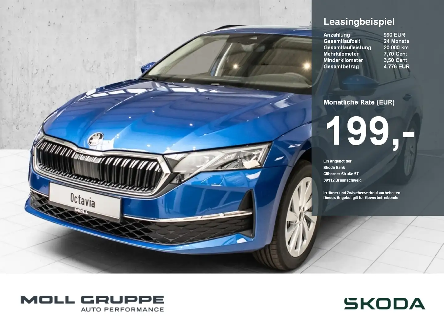 Skoda Octavia Combi 1.5 TSI DSG Selection NAVI ACC Blau - 1