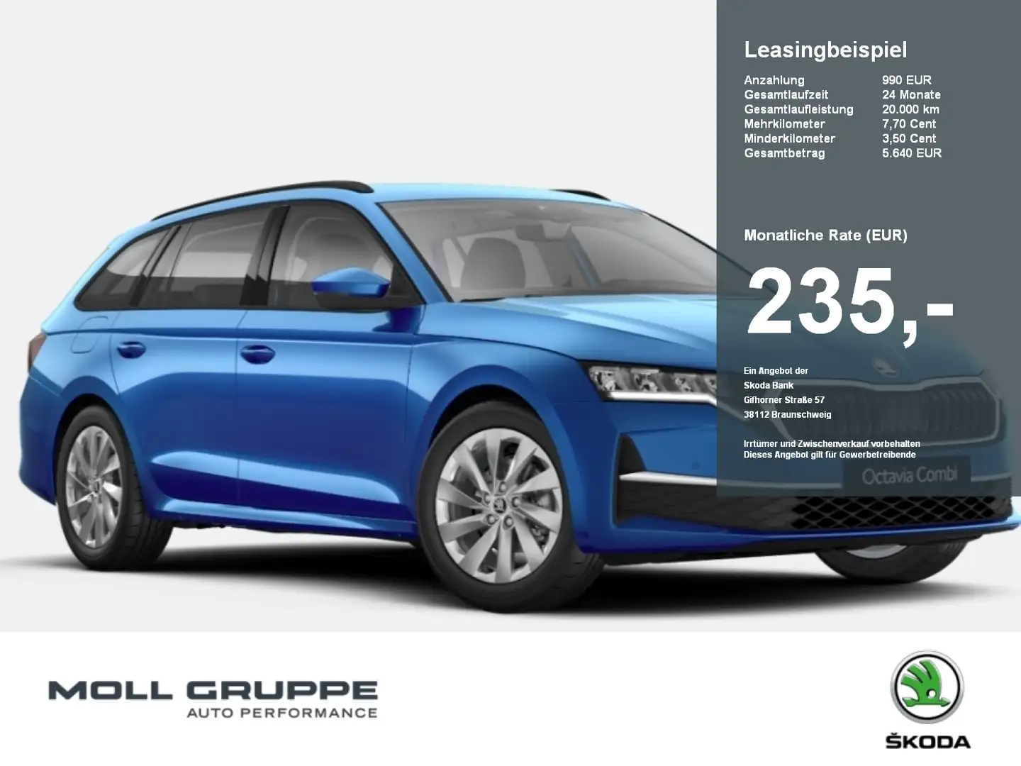 Skoda Octavia Combi 1.5 TSI mHEV W Selection NAVI ACC Bleu - 1