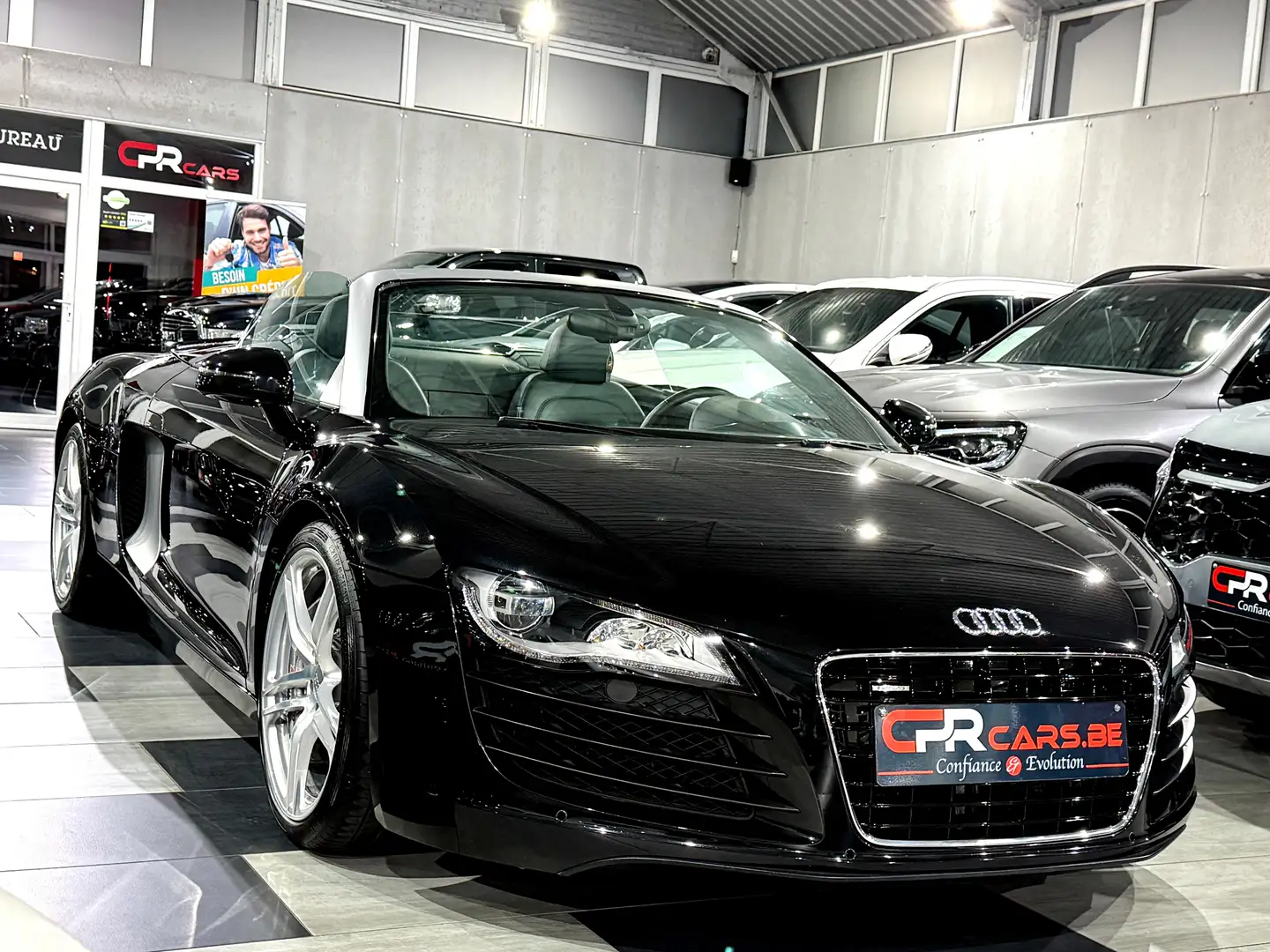Audi R8 Spyder 4.2i V8 Quattro FSI S tronic Full Hist. Noir - 2