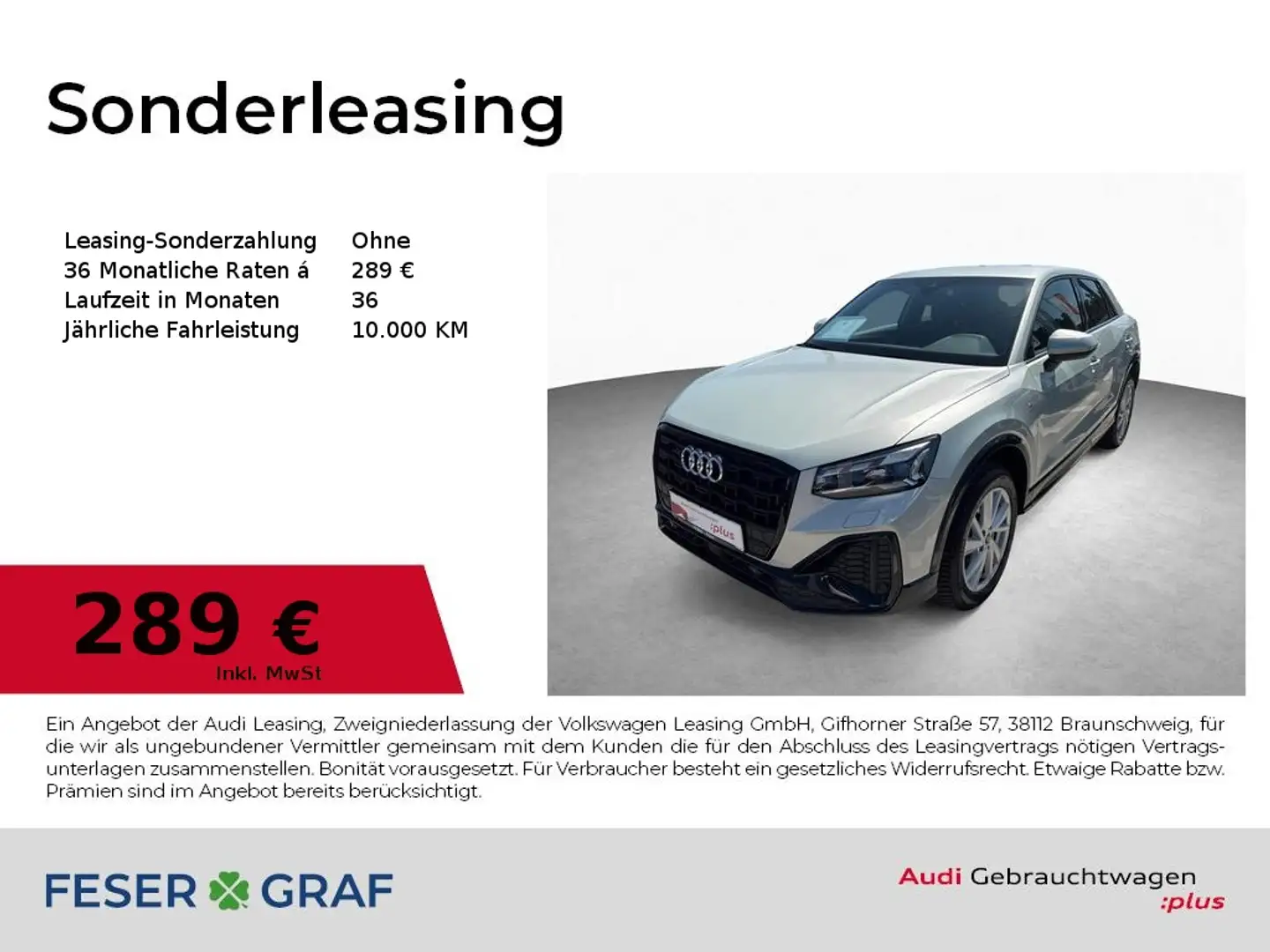 Audi Q2 40 TFSI qu. - 2 x S line - MATRIX - AHK- NAVI Silber - 1