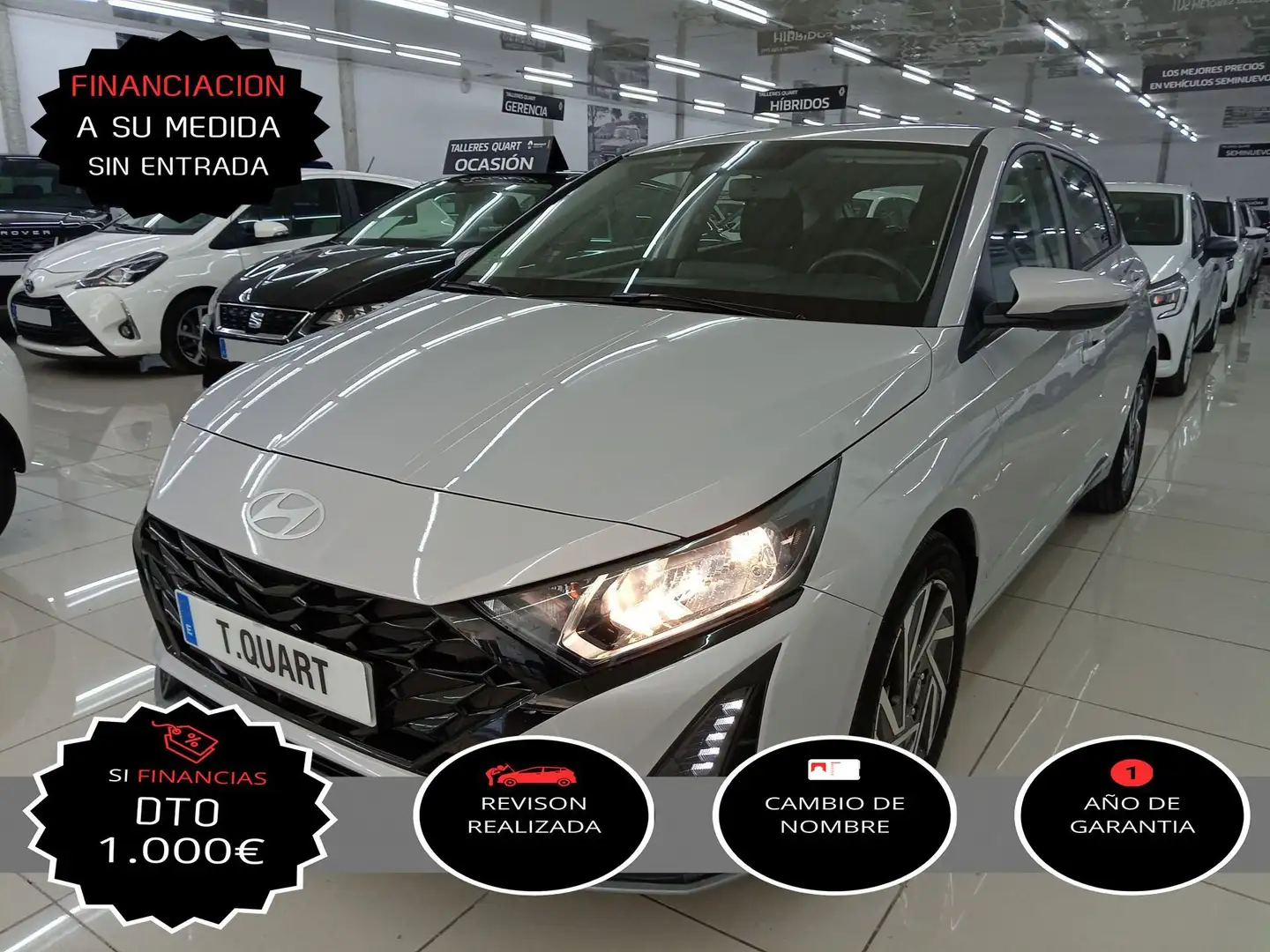 Hyundai i20 1.0 TGDI Klass 48V 100 Gris - 1