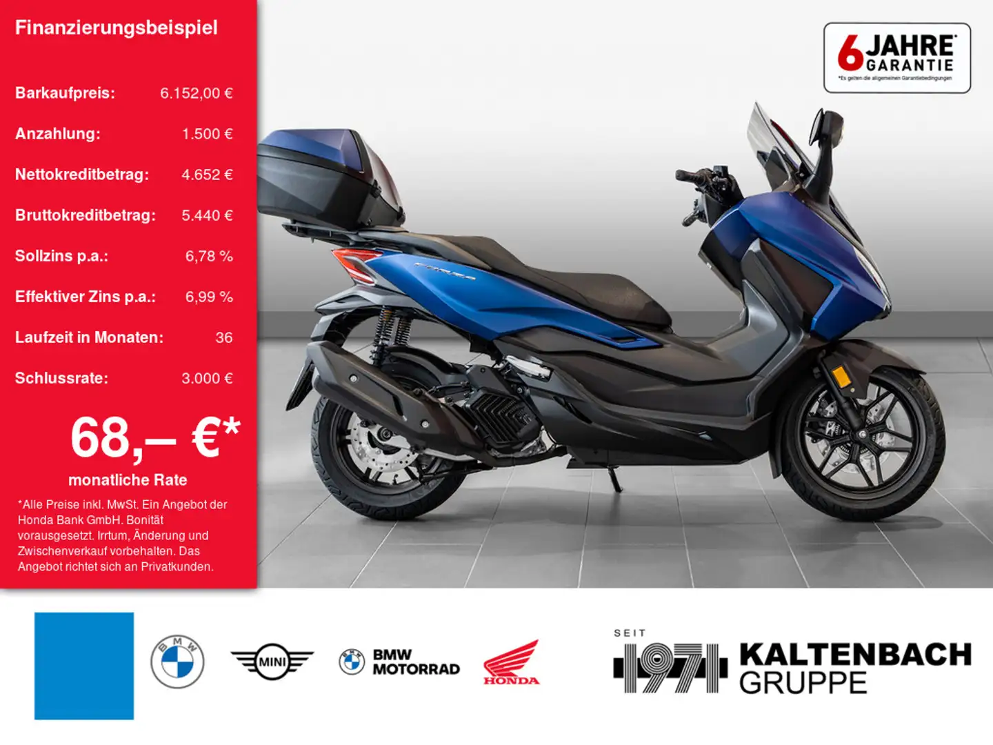 Honda Forza 125 LED SCHEINWERFER Bleu - 1