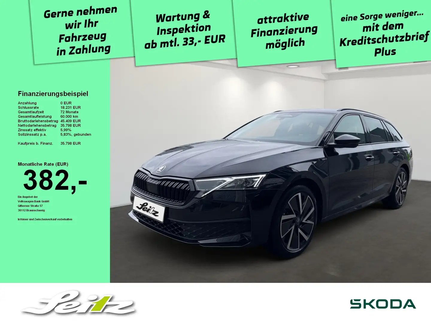 Skoda Octavia Combi 1.5 TSI mHEV Sportline *AHK*MATRIX*KAMERA* Schwarz - 1