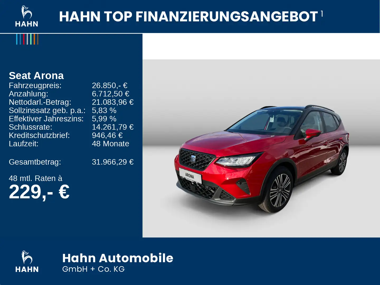 SEAT Arona Road Edition 1.0 TSI 85 kW (116 PS) DSG Rot - 2