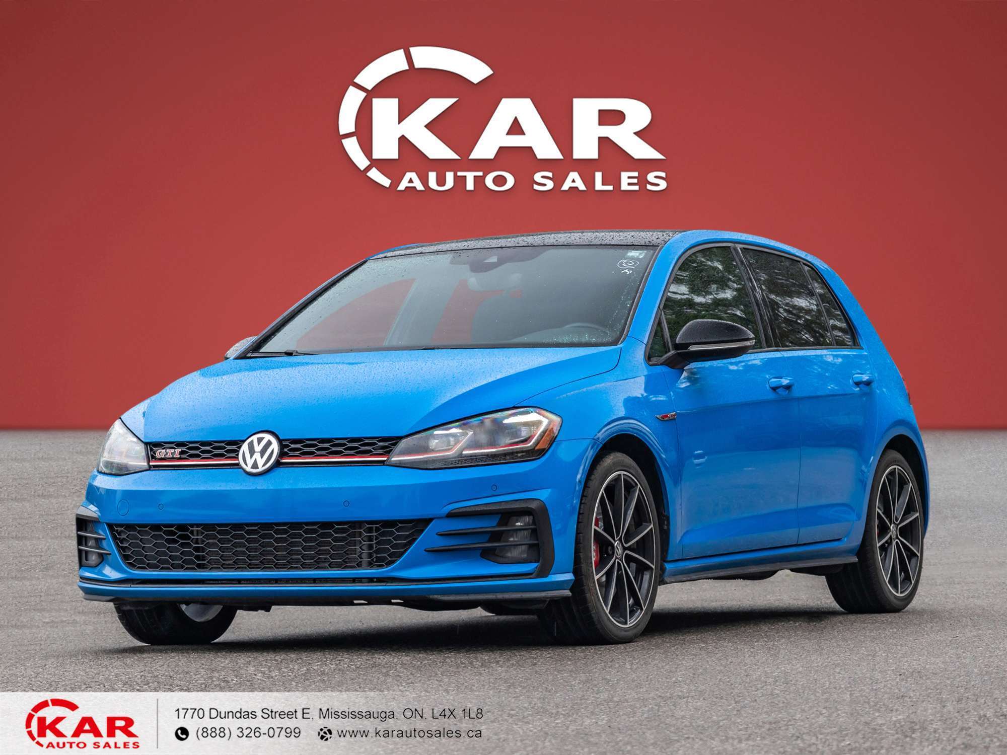 Blue 2021 Volkswagen Golf GTI Hatchback Front-Wheel Drive 7-Speed Automatic