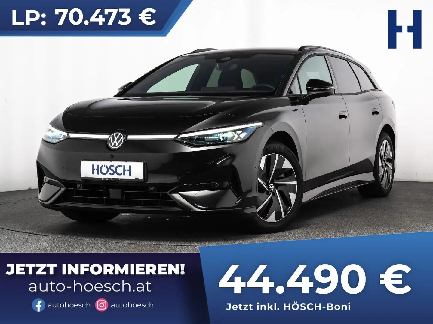 Volkswagen ID.7 Tourer Pro 82 kWh AHK MATRIX WÄRME 360° ASSISTENZ Schwarz - 1