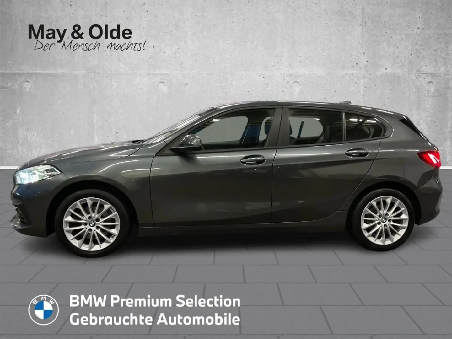 BMW 118 d Autom Navi DAB LED PDC HiFi Klima T-Leder SHZ Bu Grau - 2