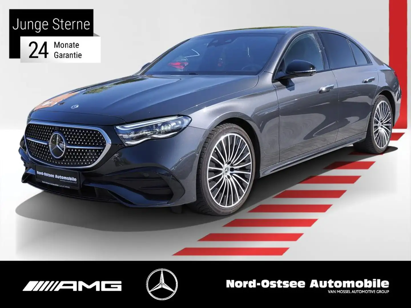 Mercedes-Benz E 220 d AMG NIGHT MEMORY NAVI PANO 360° BUR Grigio - 1