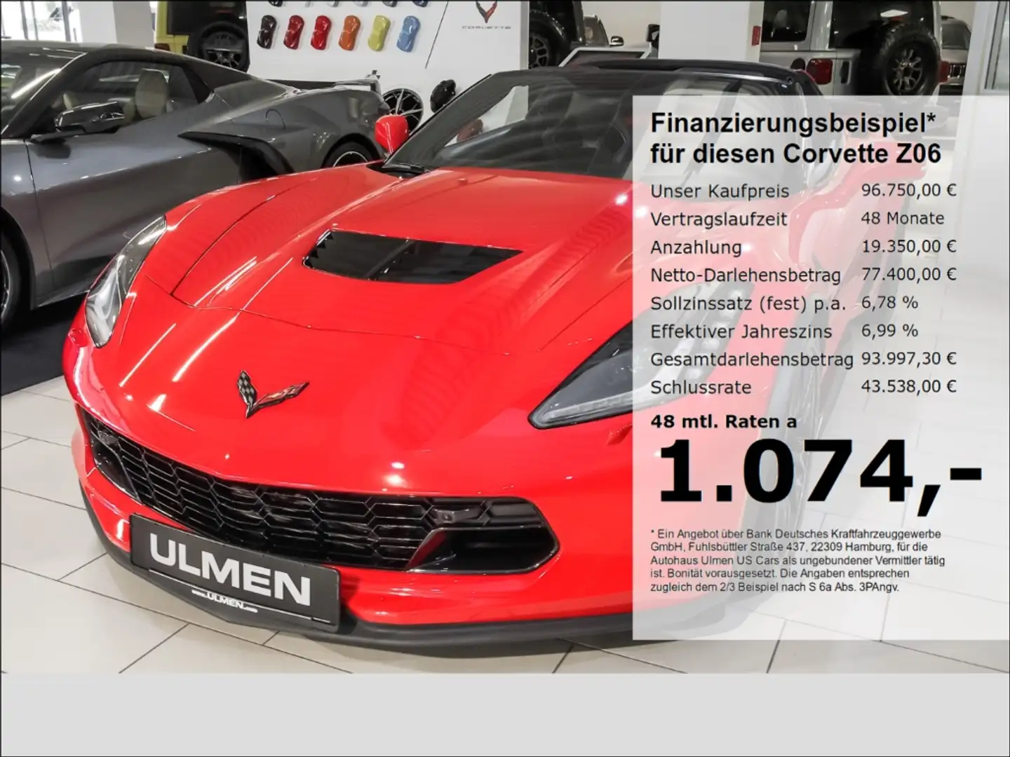 Corvette Z06 6.2 V8 3LZ EU-Modell Klappe HUD Bose Competition Rot - 1